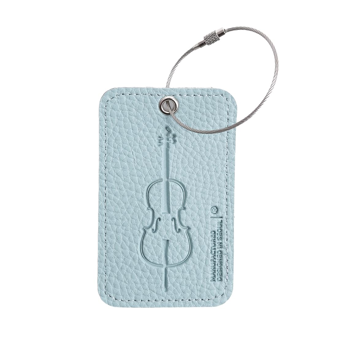 CURTIS Cello Wire ID Tags for Instrument Case, Luggage & Bag - Mint Green | Durable & Customizable Music Accessory for Travel, School & Orchestra Performances