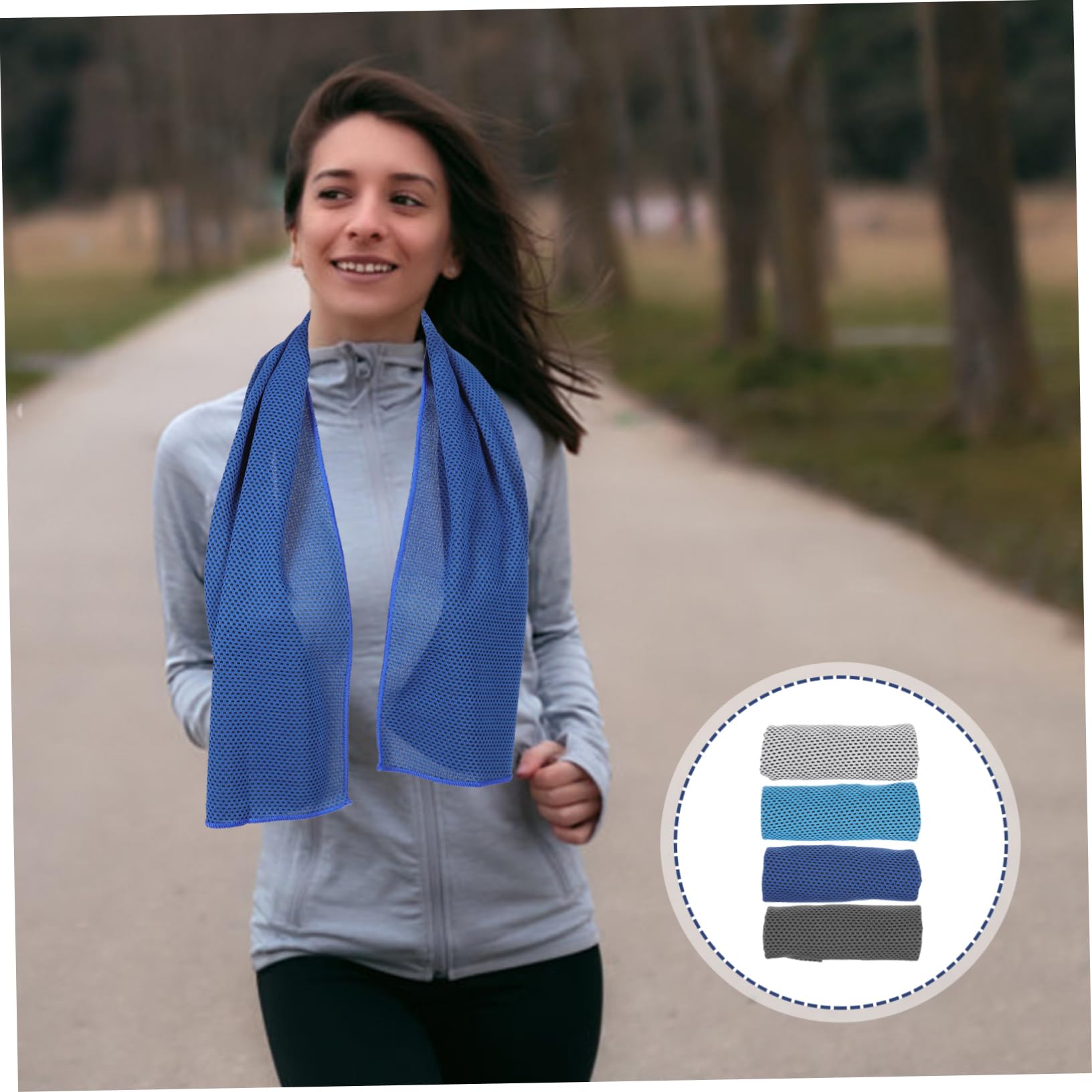 INOOMP 8 Pack Cooling Microfiber Towels - Quick Dry Travel & Sports Towel for Neck, Face & Body - Perfect for Gym, Hiking, Yoga & Outdoor Activities