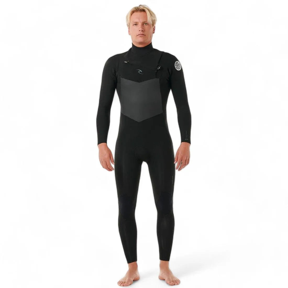 Rip Curl Streamer 4/3mm Patrol Black Neoprene Wetsuit - Men's Surfing & Diving Full Wetsuit for Cold Water Sports