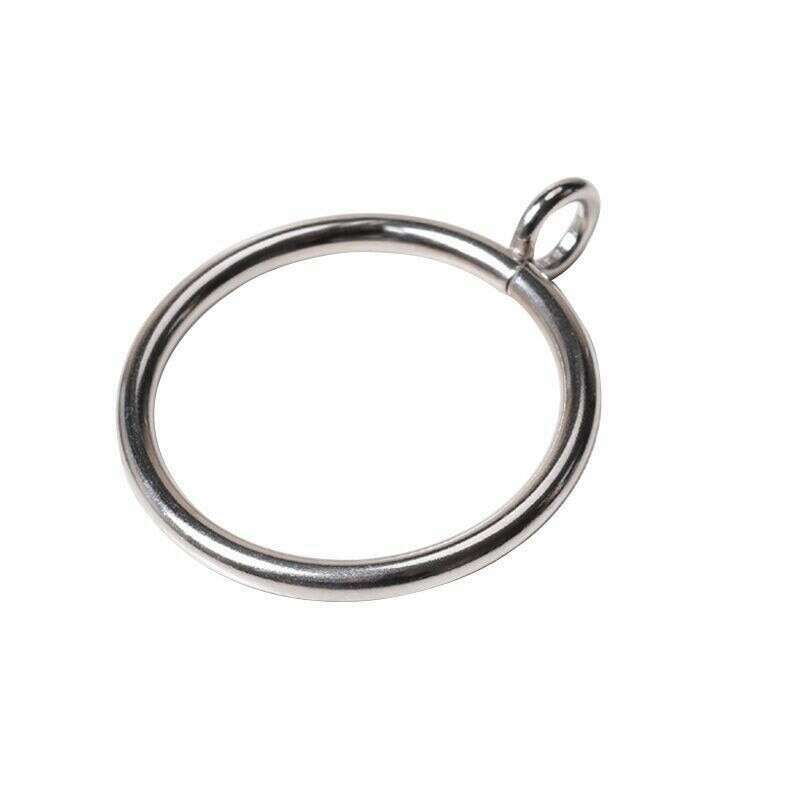 Kara Roman Metallic Curtain Rings - 20 Pack | Decorative Drapery Hooks for Living Room, Bedroom & Window Treatments