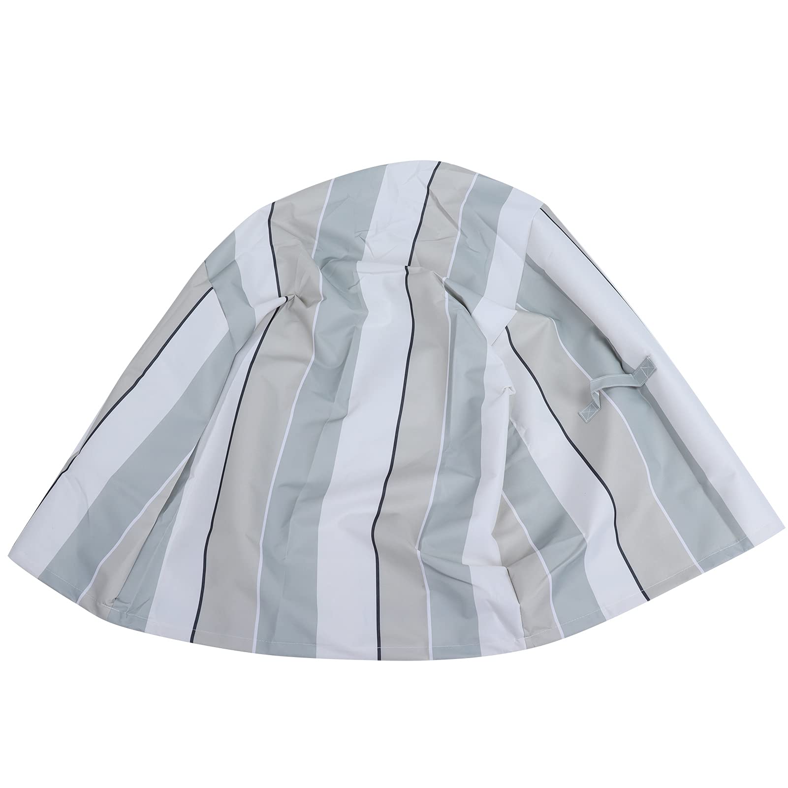 Durable 600D Silver Coated Oxford Cloth Chair Cover - Waterproof Patio Furniture Protector for Outdoor Garden Chairs (85x94x68.5-91.5cm, Striped Pattern) | Perfect for BBQs, Pool Parties & All-Weather Protection