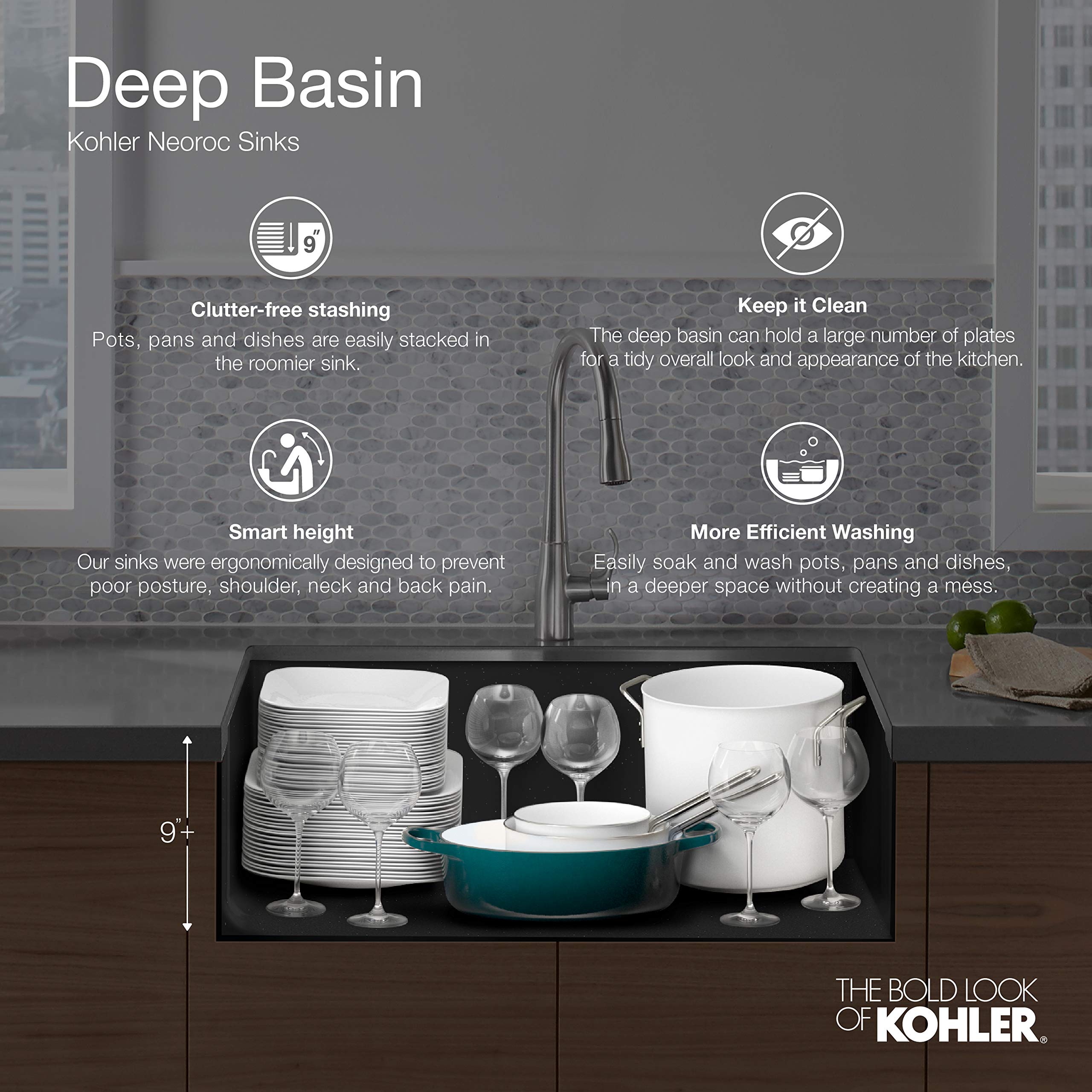 KOHLER 8206-CM6 Cairn 33.5