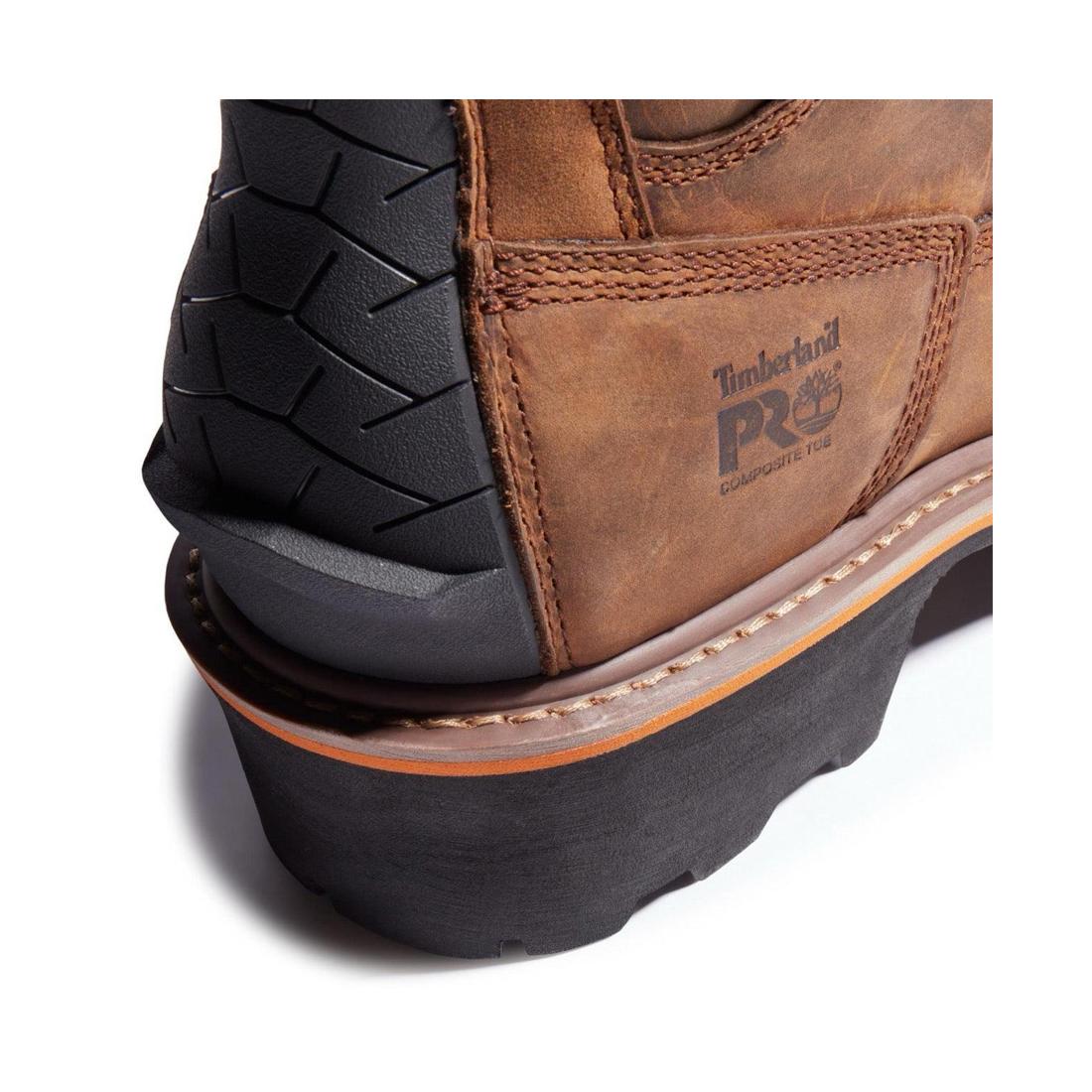 **Evergreen 8 Inch Composite Toe Waterproof Logger Work Boots for Men - Brown - Durable & Comfortable for Construction, Hiking & Outdoor Work**