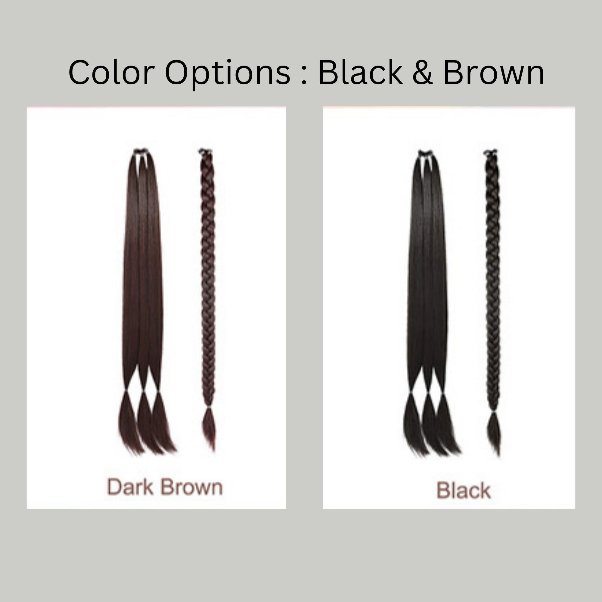 AHS 3-Pack Nylon Synthetic Hair Extension Paranda Choti - Brown Hair Accessories for Women & Girls | Perfect for Weddings, Parties & Daily Styling