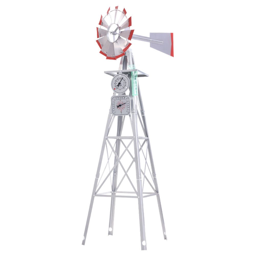 4FT 146cm Metal Garden Windmill - Weather-Resistant Outdoor Decoration for Yard, Lawn & Patio | Rustic Farmhouse Style Windmill for Garden Decor & Landscape Design