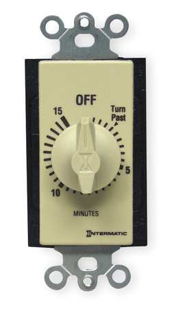 Intermatic FD15M Mechanical Timer - Spring Wound 15 Minute Countdown Timer for Lights, Pumps & Appliances | Perfect for Home, Garage & Outdoor Use