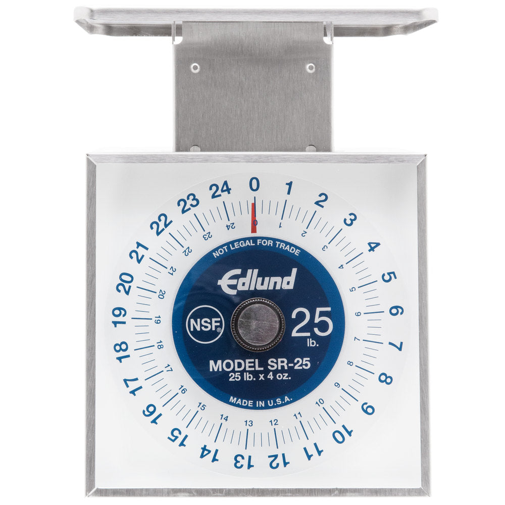 Edlund SR 25 Portion Control Scale - 25 lbs x 4 oz Capacity, Dial Type for Precise Weighing | Perfect for Commercial Kitchens, Bakeries & Food Service Businesses