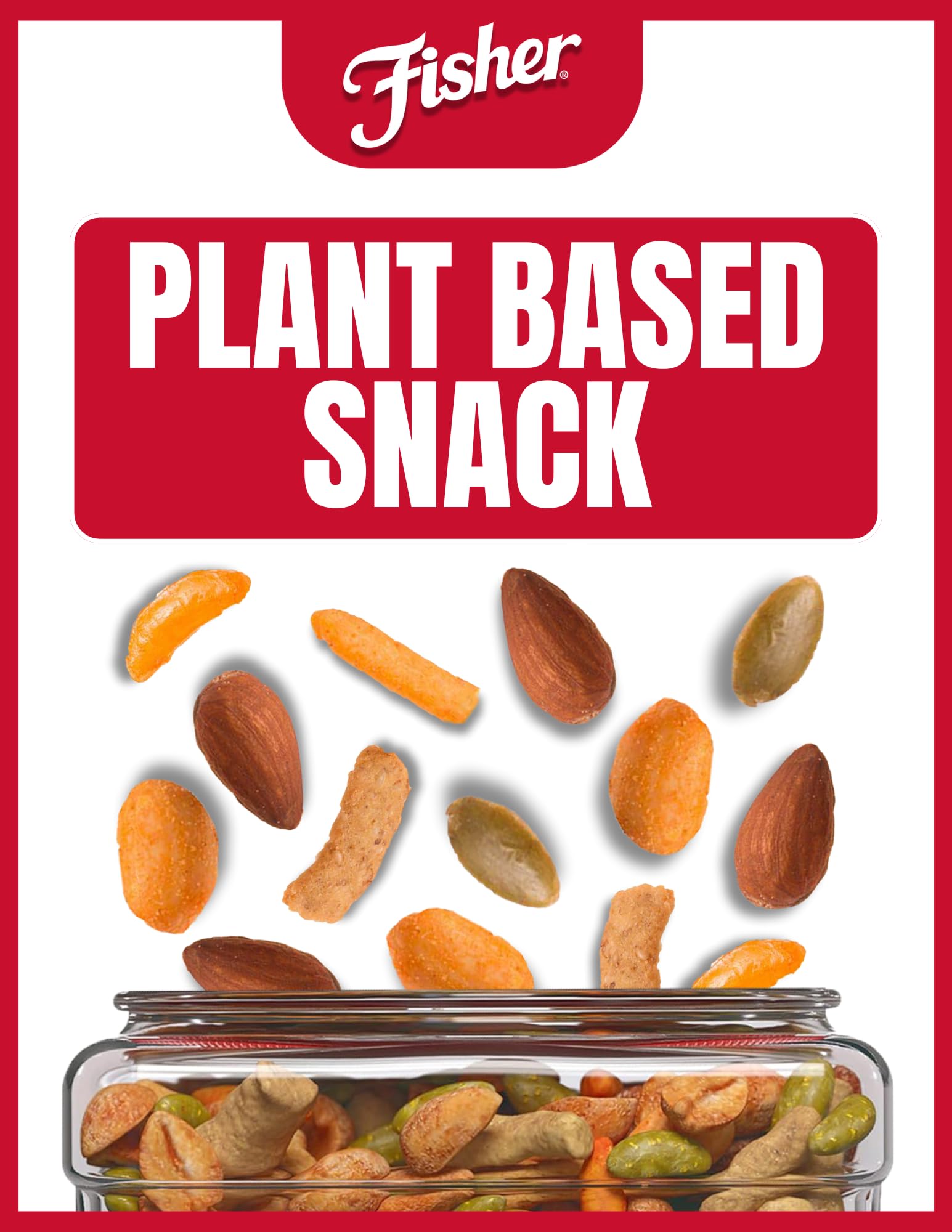 Fisher Snack Tex Mex Trail Mix - 30oz Spicy Peanuts, Almonds, Salsa Corn Sticks, Sesame Sticks & Chili Bits - Perfect for Hiking, Camping & Office Snacks