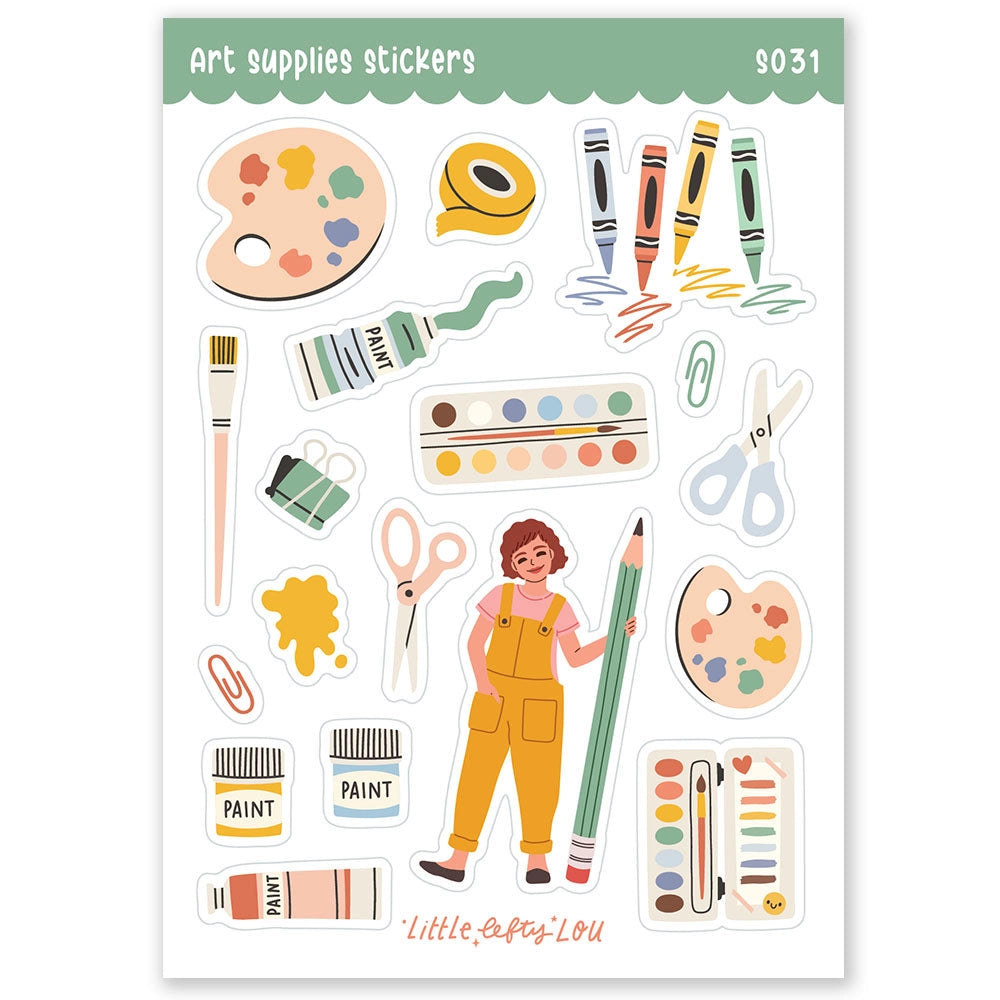 Waterproof Stickers for Art Supplies - Durable, Weatherproof Decals for Scrapbooking, Journals, Water Bottles & DIY Crafts