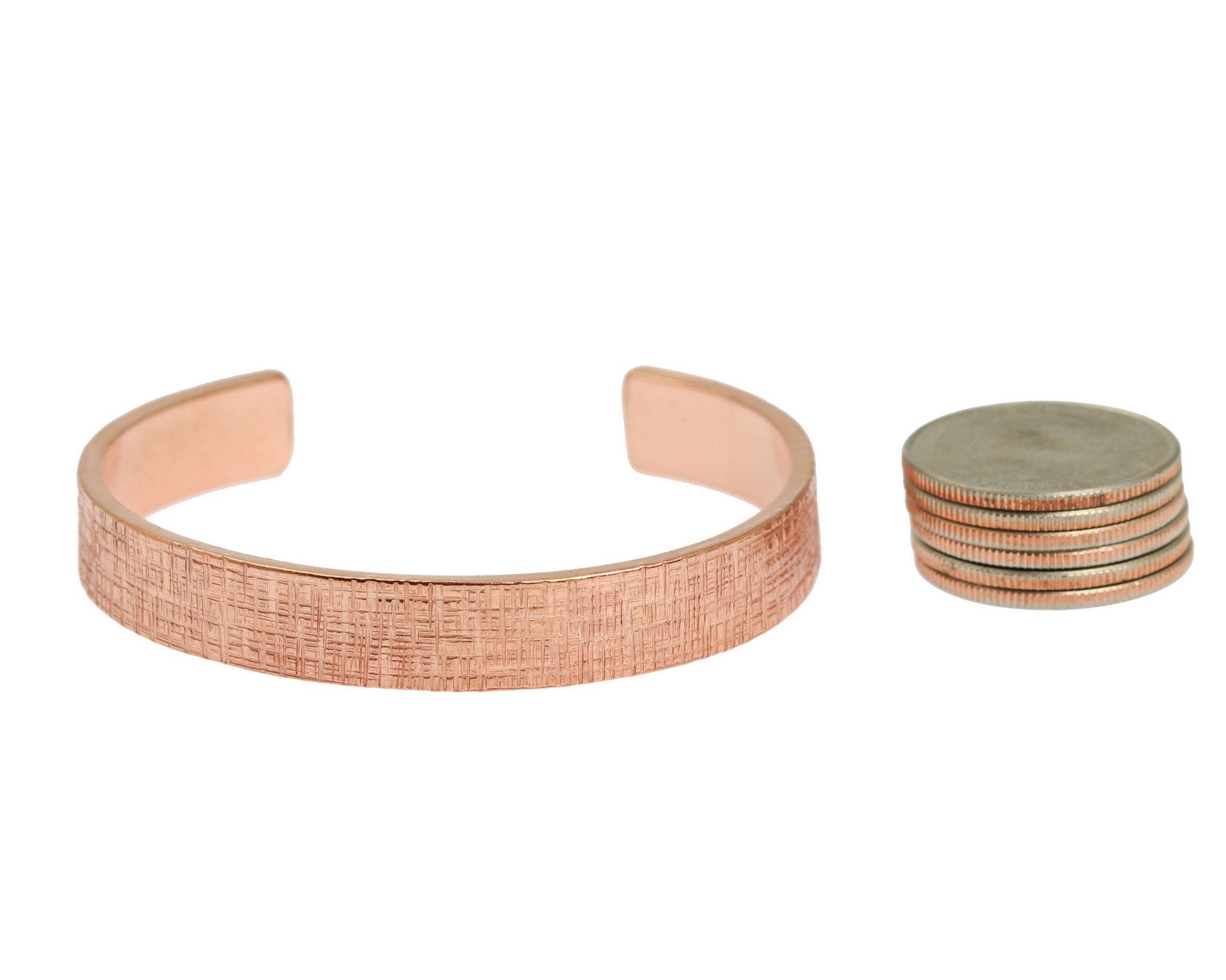 Men's 10mm Wide Linen Copper Cuff Bracelet - Handmade Boho Style Adjustable Wristband for Casual Wear, Gifts & Special Occasions
