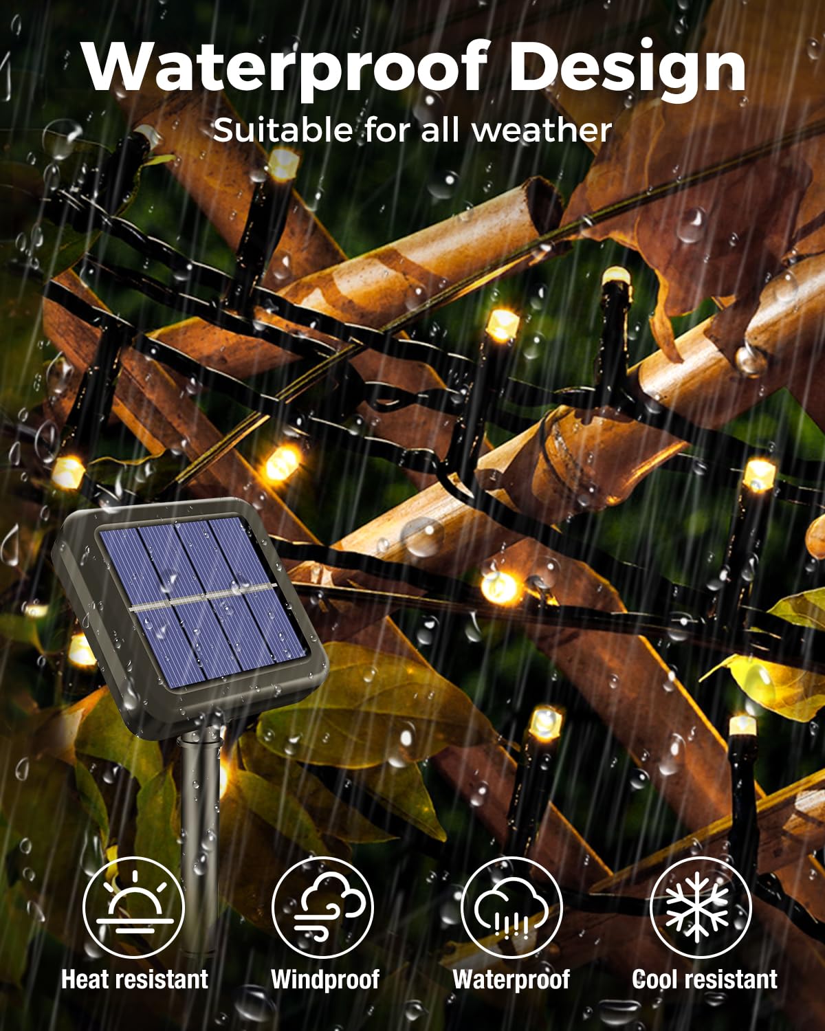 72Ft Solar String Lights Outdoor - 220 LED Solar Powered Fairy Lights with 8 Lighting Modes, Waterproof Christmas Tree Lights for Garden, Patio, Balcony, Party & Home Decor (Warm White) | Perfect for Outdoor Weddings, Backyard BBQs, Holiday Celebrations & Landscape Lighting