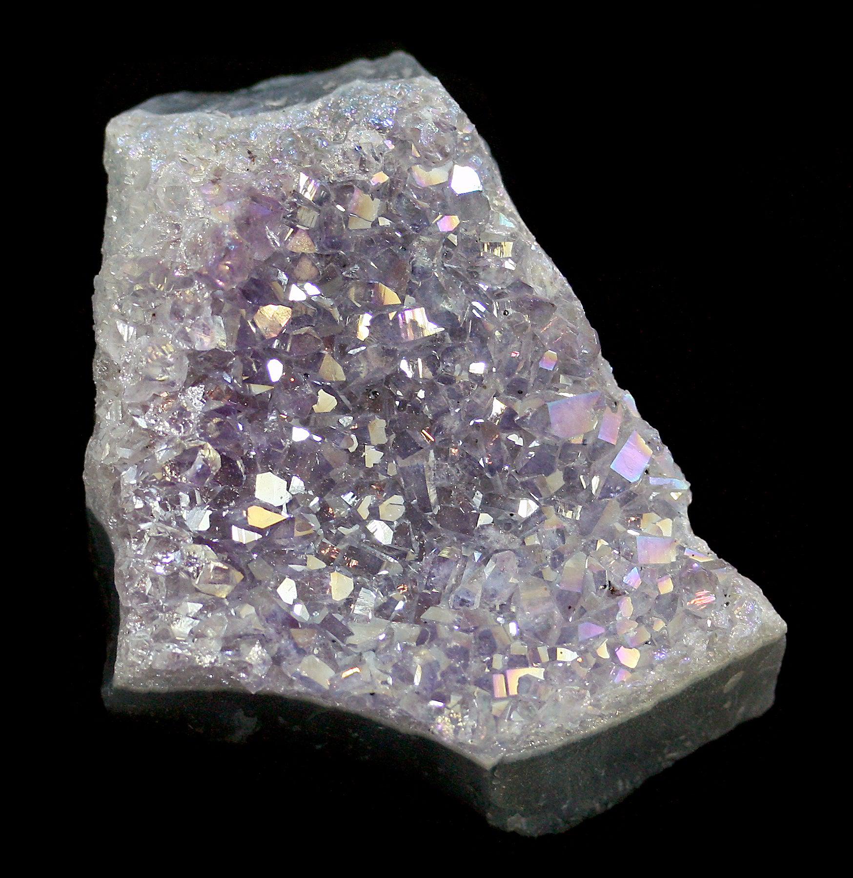 Angel Aura Amethyst Crystal Cluster - Natural Healing Stone for Meditation, Chakra Balancing & Home Decor - Perfect for Spiritual Healing, Yoga Spaces & Gift Giving