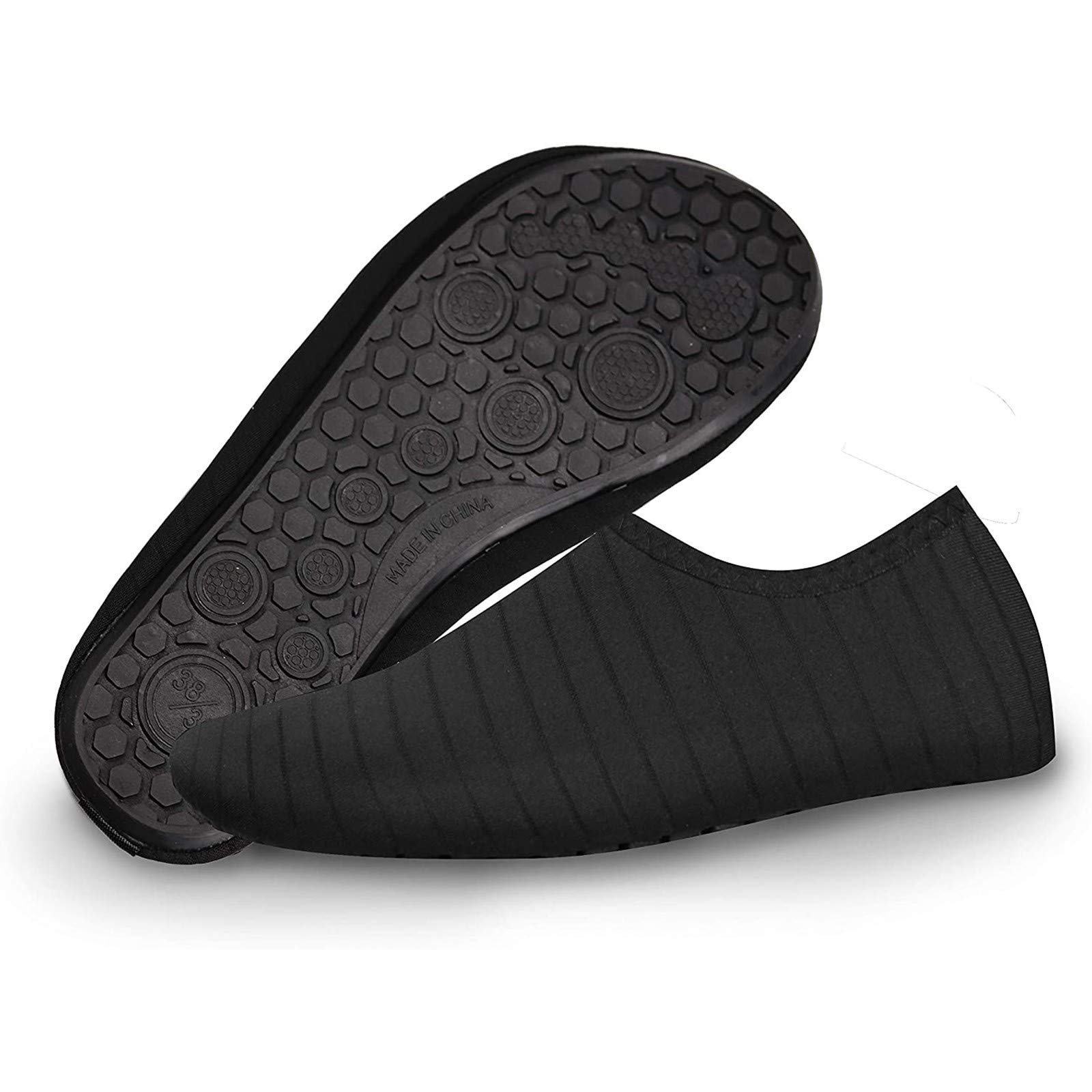 Breathable Water Shoes for Women - Non-Slip Aqua Socks for Beach, Surfing, Yoga & Outdoor Activities | Lightweight Quick-Dry Swim Shoes | Perfect for Summer Water Sports & Couples Vacations (Black, Size 8.5)
