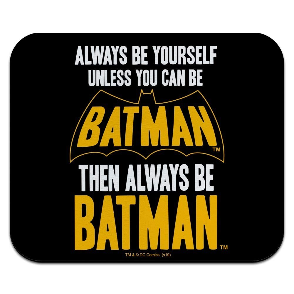 Batman Themed Low Profile Thin Rubber Mouse Pad - Non-Slip Gaming & Office Desk Mat for PC Laptop - Perfect for Superhero Fans, Gamers & Workstations