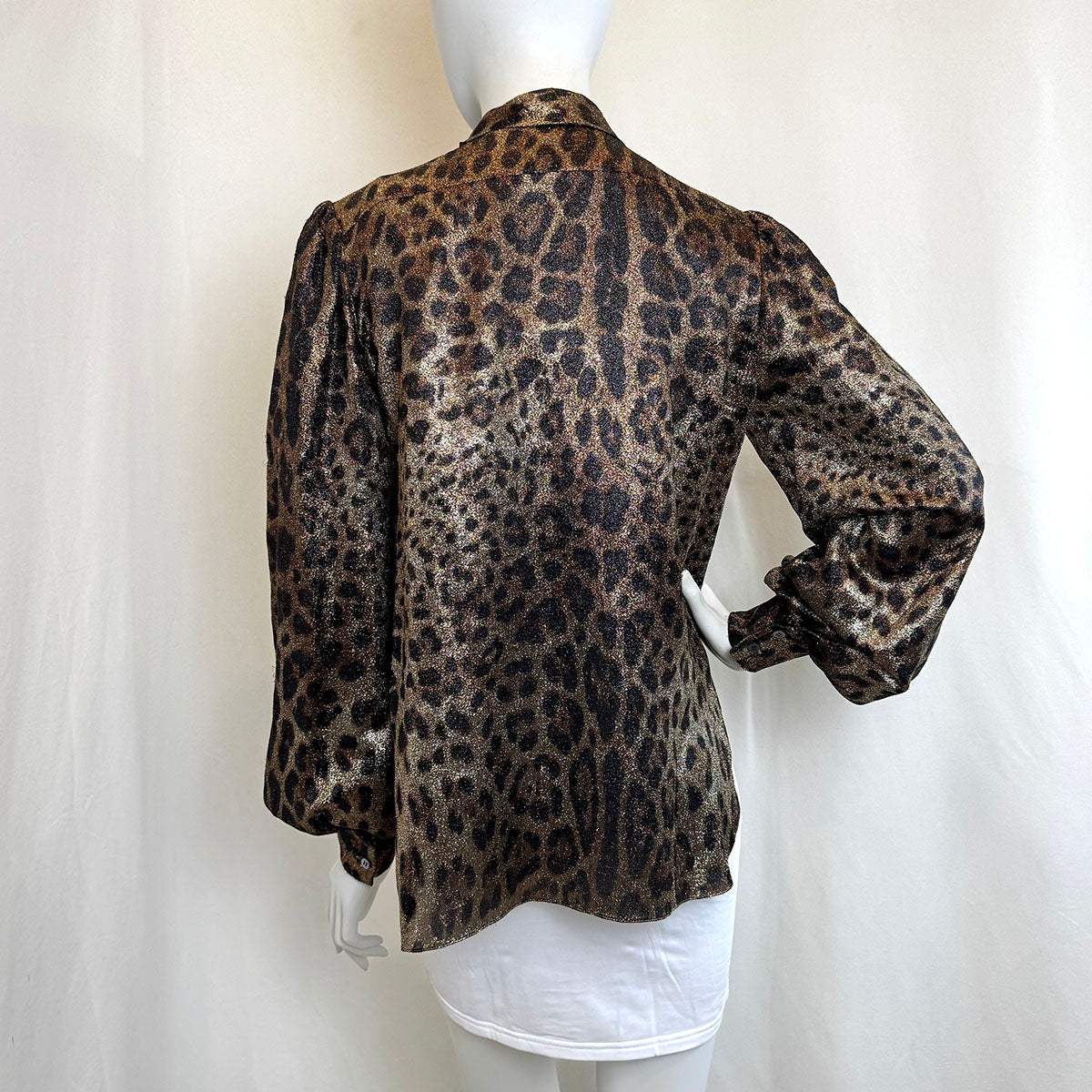 Dolce & Gabbana Women's Silk Blouse - Elegant Long Sleeve Button Down Shirt for Work, Party & Special Occasions