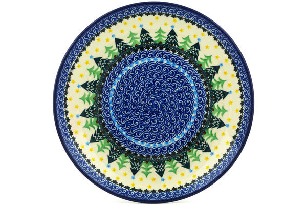 10-Piece Christmas Evergreen Dinner Plate Set - Elegant Holiday Dinnerware for Festive Gatherings & Family Celebrations
