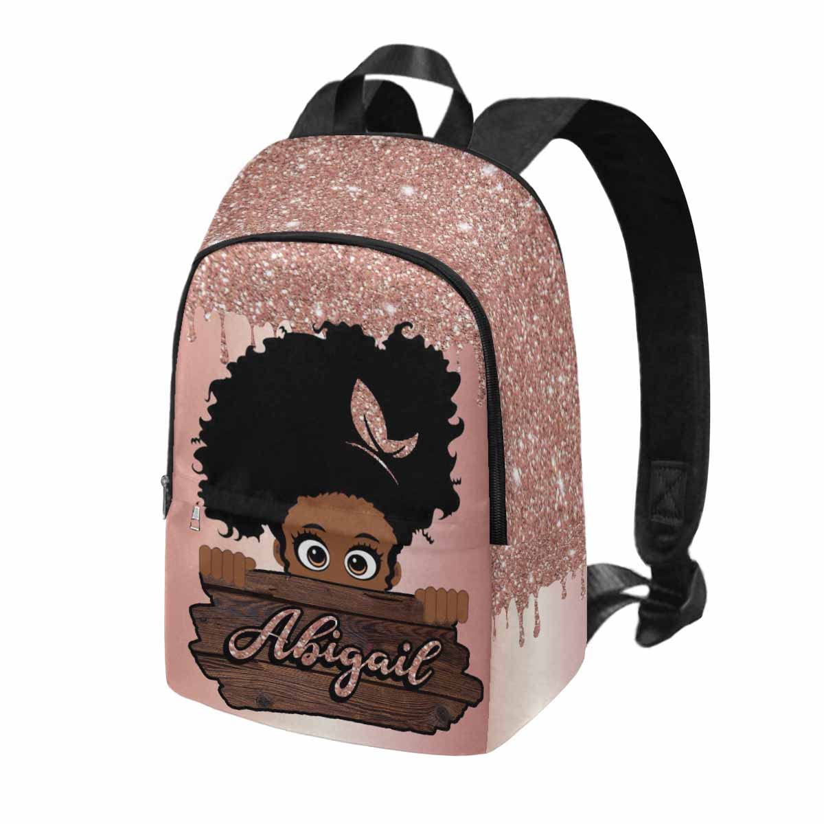 Custom Personalized Waterproof Glitter Backpack for Women & Teens - Durable Nylon School Backpack with Name Embroidery, Black Shiny Shoulder Bag for College, Gym, Travel & Outdoor Activities