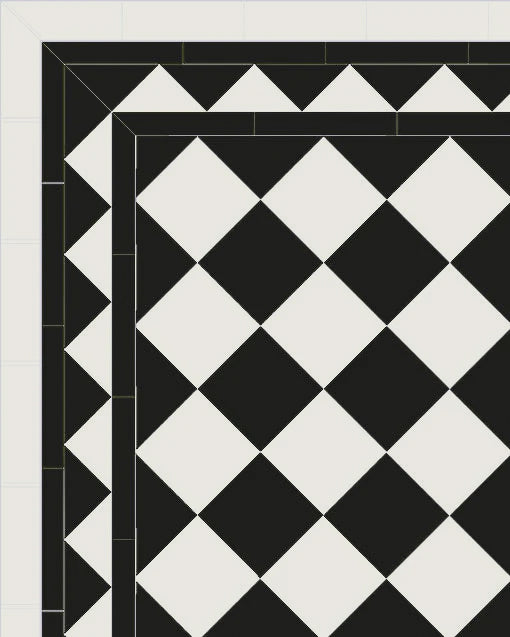Winckelmans Granitklinker Black/White 15x15 cm Ceramic Tile - Perfect for Kitchen Backsplash, Bathroom Walls & Flooring