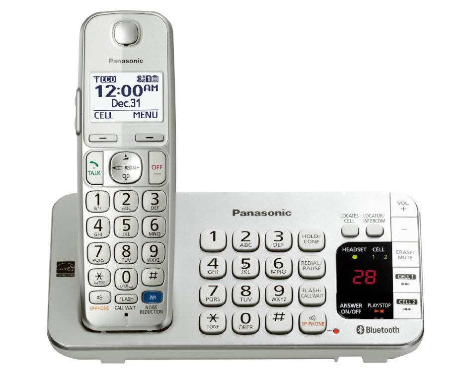 Refurbished PANASONIC KX-TG465C Link to Cell Bluetooth Cordless Phone with 5 Handsets & Home Essentials Warranty - Perfect for Home Office & Remote Work