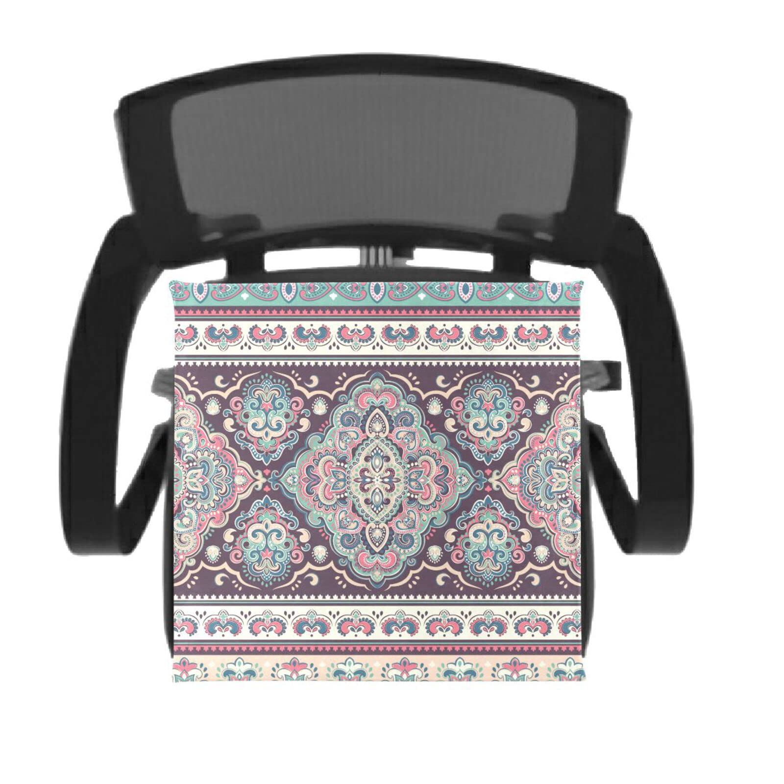Emelivor Indian Floral Paisley Mandala Memory Foam Seat Cushion - Washable Chair Pad for Dining, Kitchen & Office Chairs - Comfortable Support for Home & Work Use