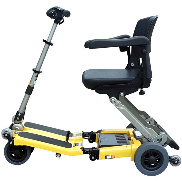 FreeRider USA Luggie Elite 4-Wheel Bariatric Foldable Travel Scooter - Heavy Duty Mobility Scooter for Adults & Seniors - Perfect for Airports, Shopping Malls & Outdoor Adventures