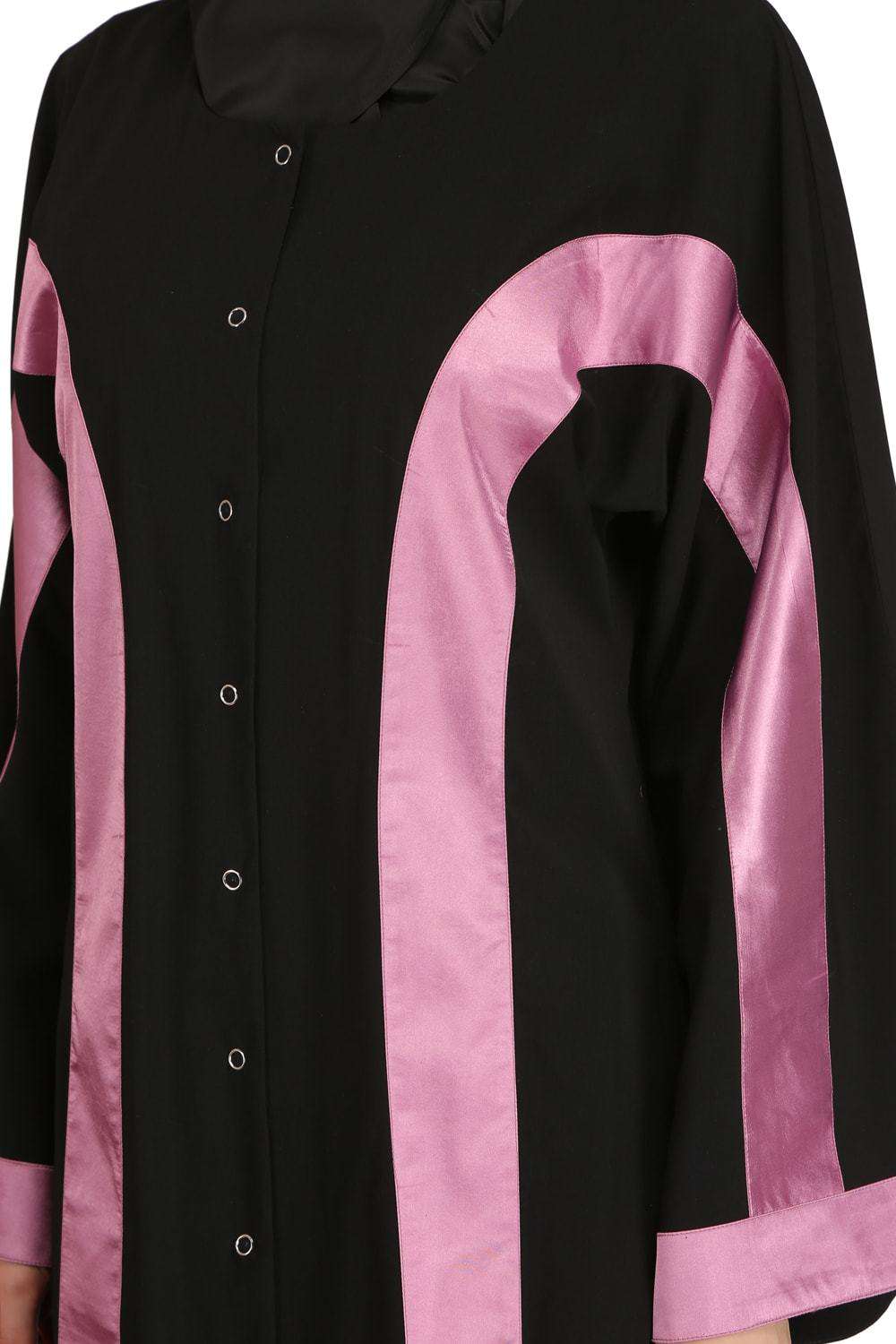 Elegant Black Front Open Dubai Abaya for Women - Modest Islamic Dress for Prayer, Mosque, and Special Occasions