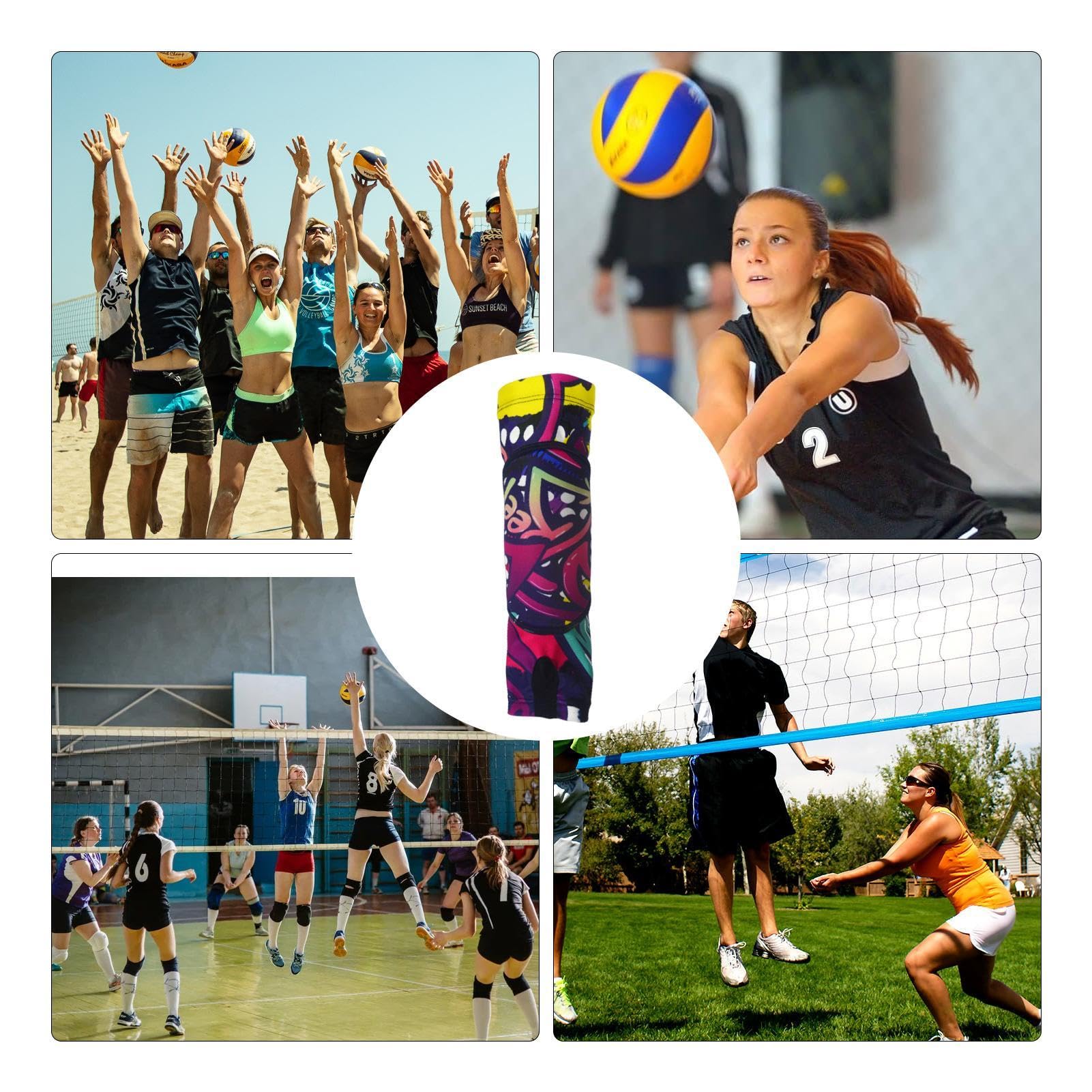 Volleyball Arm Sleeves for Youth - Padded Forearm Sleeves with Thumb Hole for Passing & Hitting | Protective Gear for Volleyball Training & Games