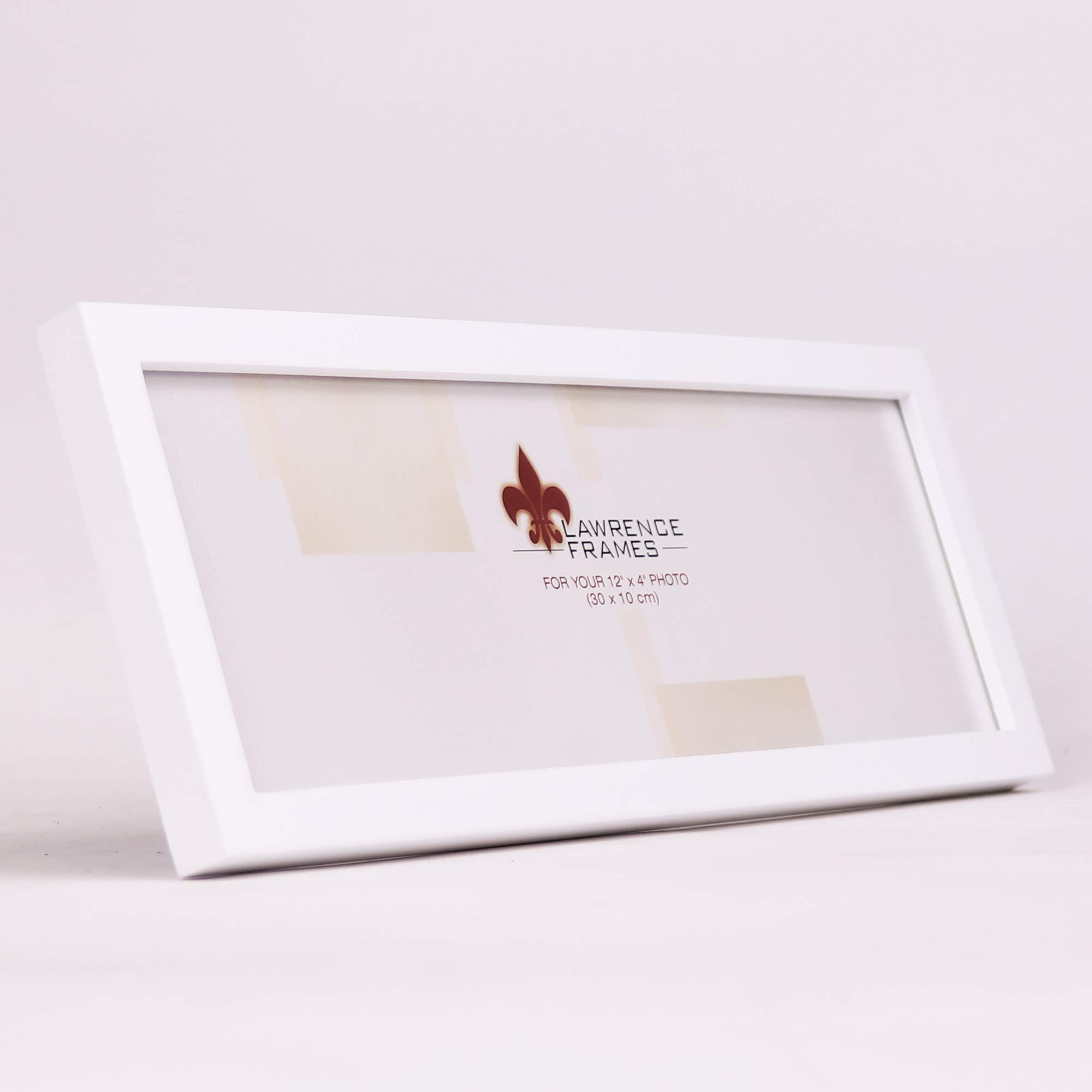 Lawrence Frames Standard Wood Picture Frame 4x12 Inches - White Wooden Photo Frame for Wall Display, Home Decor, Office Art, and Family Photos - Perfect for Living Room, Bedroom, or Gallery Wall