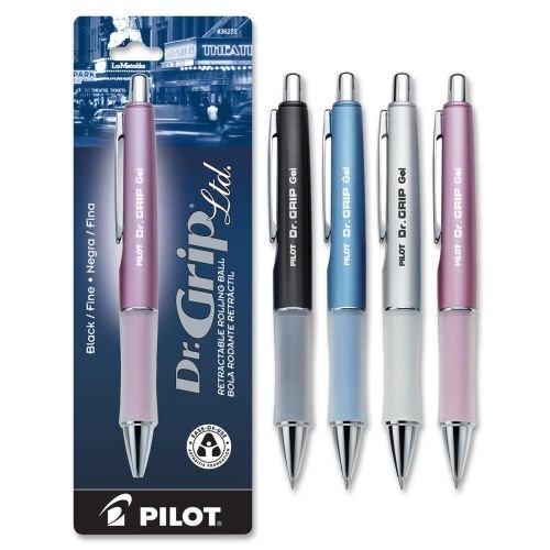 Wholesale CASE of 20 - Pilot Dr. Grip Retractable Gel Rollerball Pens - Black Ink & Assorted Barrel Colors - Smooth Writing for Office, School & Note Taking