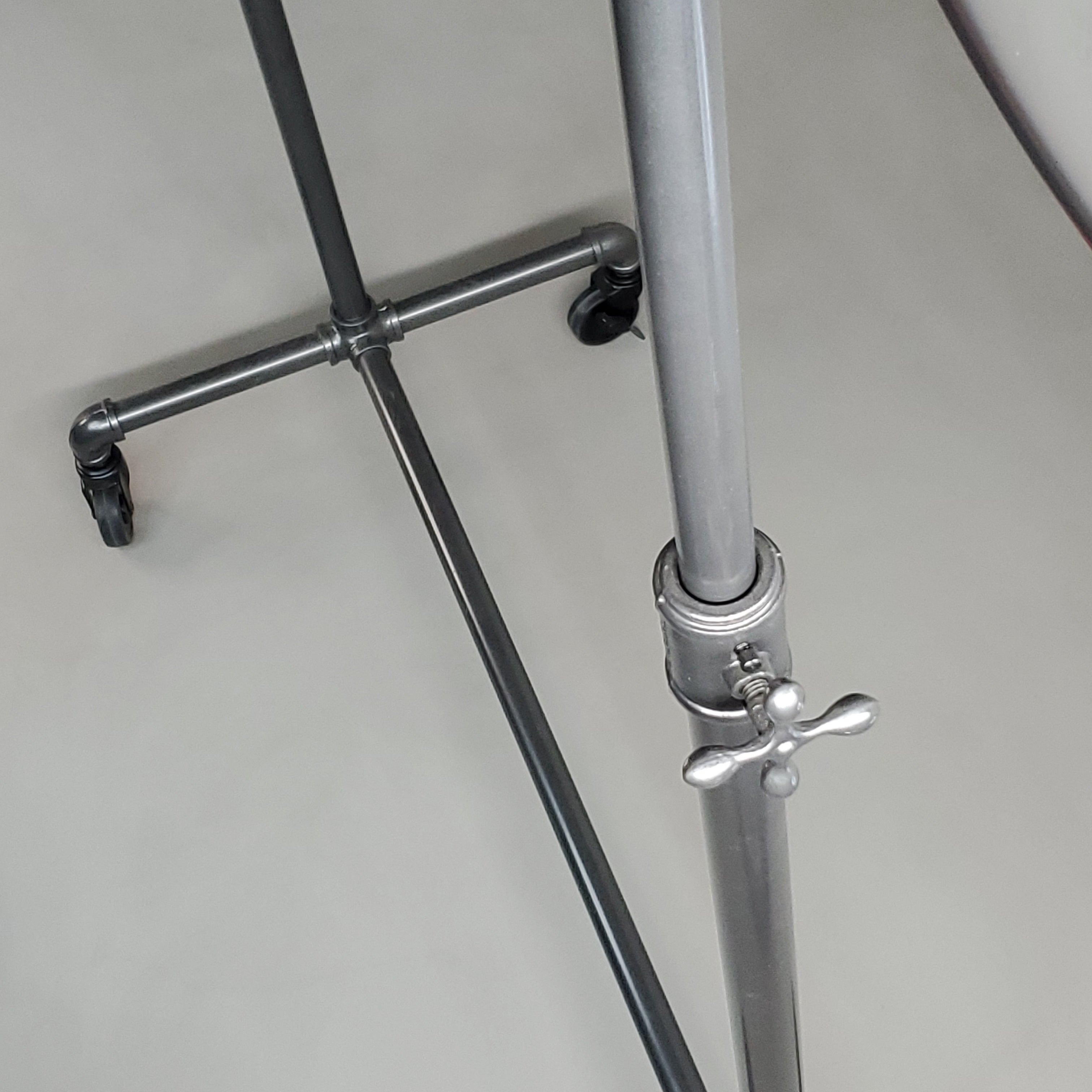 ECONOCO Adjustable Ballet Barre with Rolling Wheels & Cross Bar - Grey PSBBCC1ADJ - Perfect for Home Dance Studio, Ballet Practice, Yoga & Fitness Training