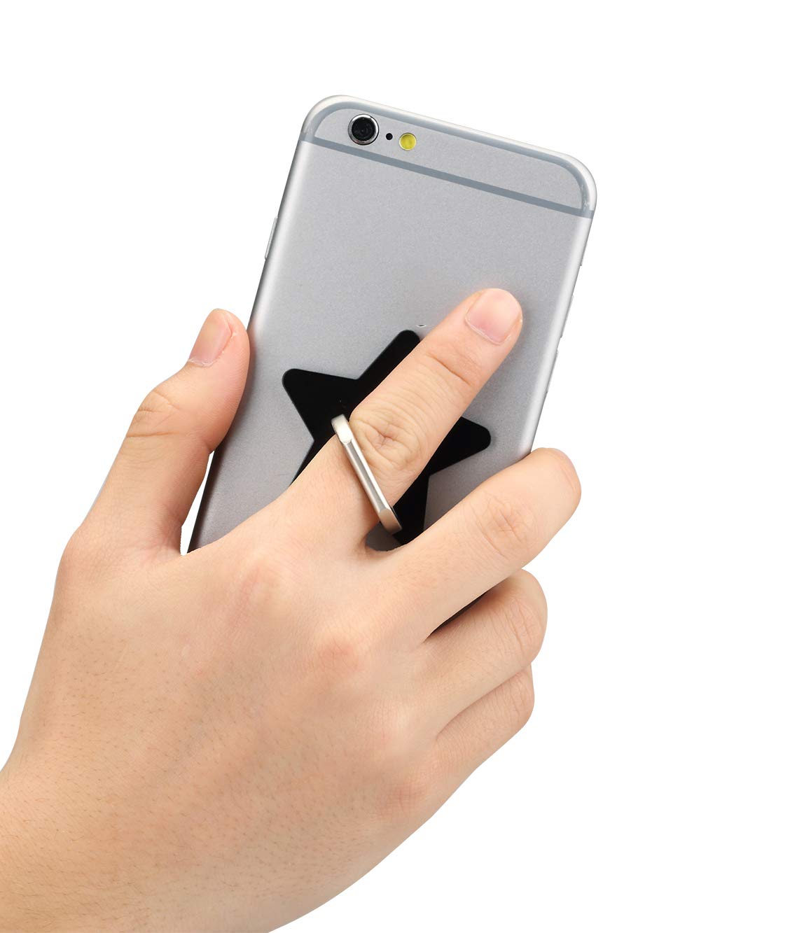 4-Pack Star Phone Ring Holder - 360° Rotating Universal Phone Grip & Kickstand for iPhone, Samsung, Most Smartphones & Tablets (4 Colors) - Perfect for Hands-Free Viewing, Gaming & Video Calls