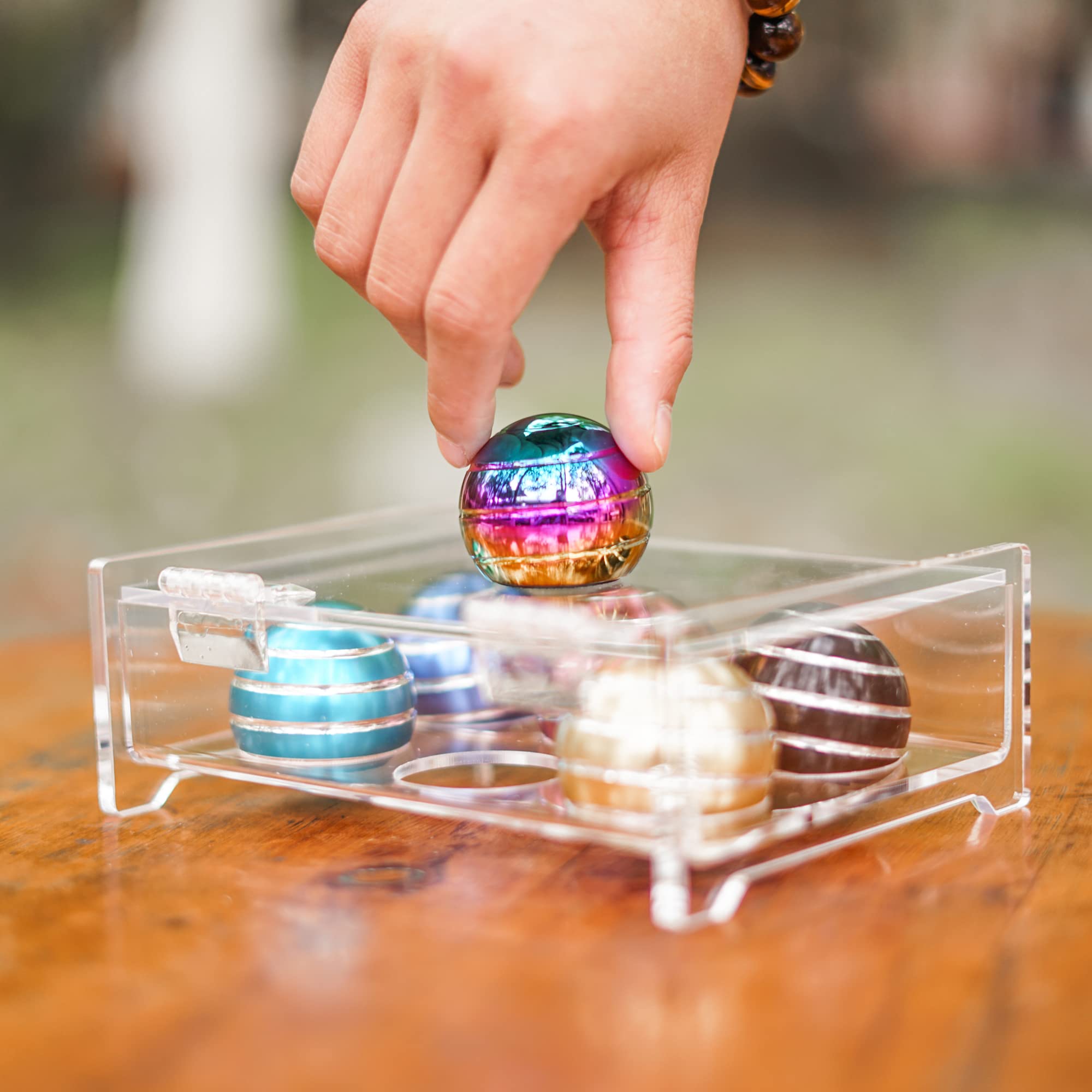 Kinetic Desk Toys for Adults & Kids - Fidget Gadgets Set with 180° Spin, Stress Relief & Optical Illusion Fun - Perfect for Office, School, Home - Great Christmas Gift for Men, Women, Teens & Children