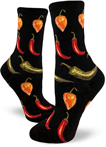 Hot Chili Peppers Crew Socks in Black