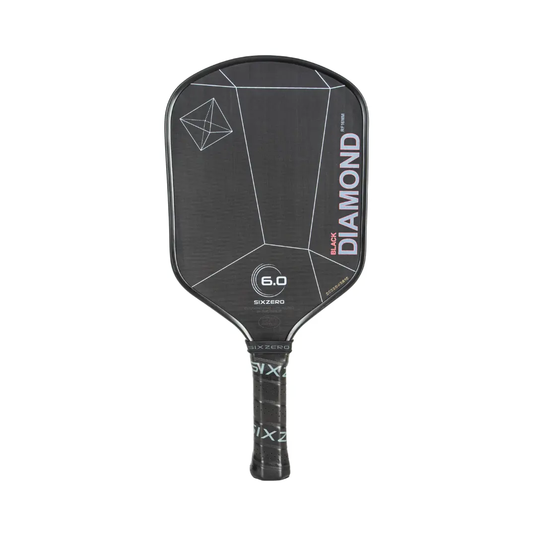 Six Zero Black Diamond Power Pickleball Paddle - Premium Carbon Fiber Paddle for Competitive Play | Perfect for Tournaments & Outdoor Games
