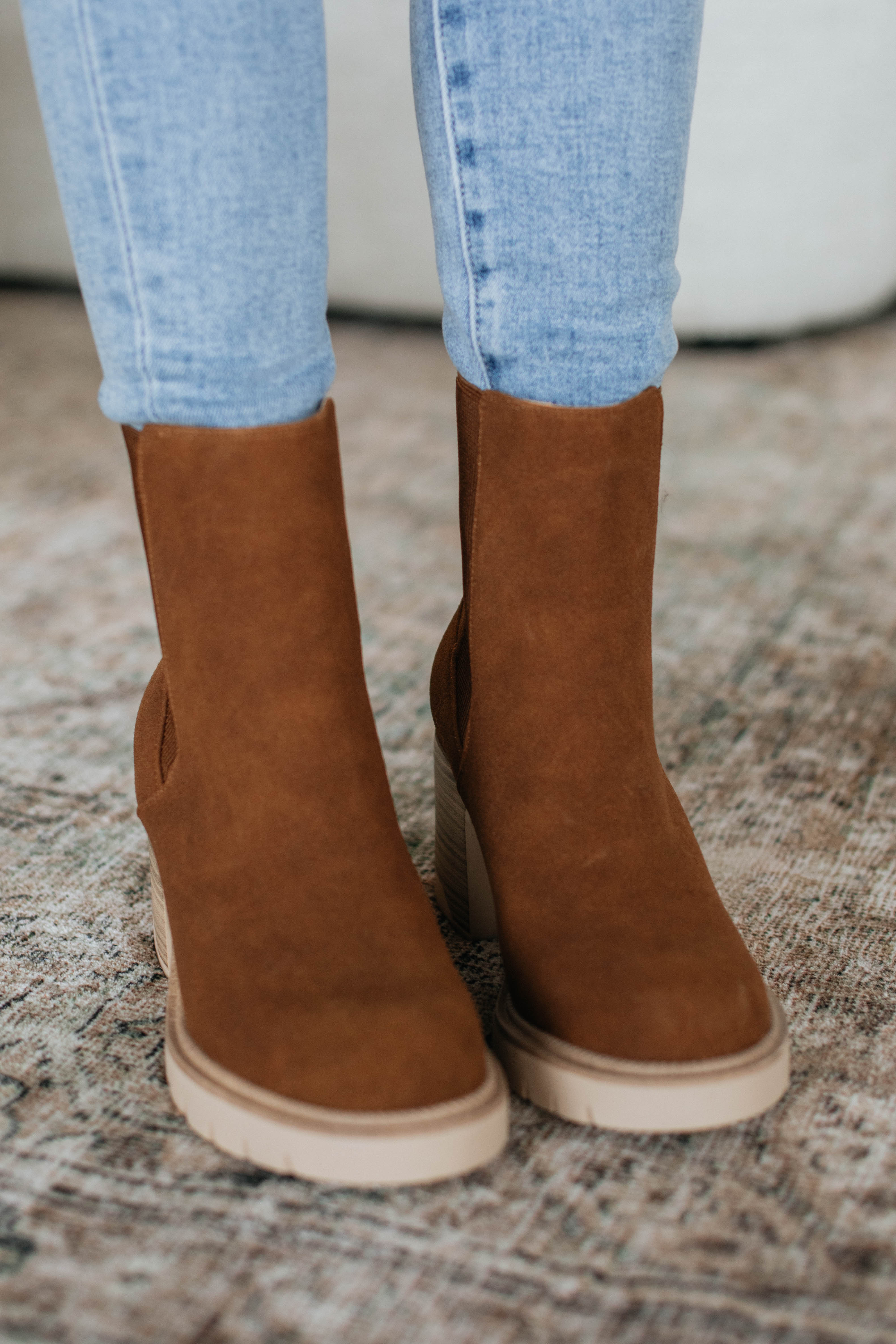 Anywhere With You Boots in Cognac - Stylish & Comfortable Ankle Boots for Women | Perfect for Fall, Winter & Everyday Wear