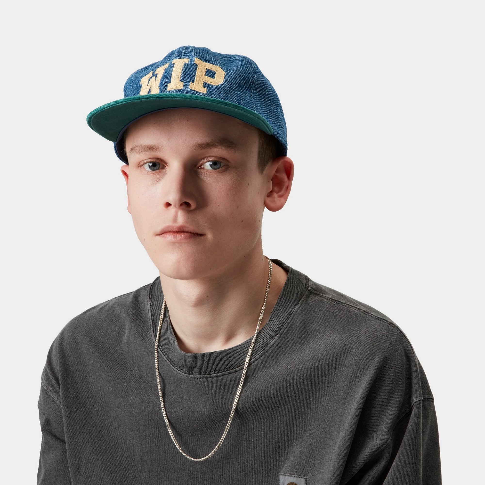 WIP Denim Cap - Blue, Rainforest, Air Yellow | Stylish & Comfortable Baseball Hat for Men & Women | Perfect for Outdoor Activities, Sports & Casual Wear