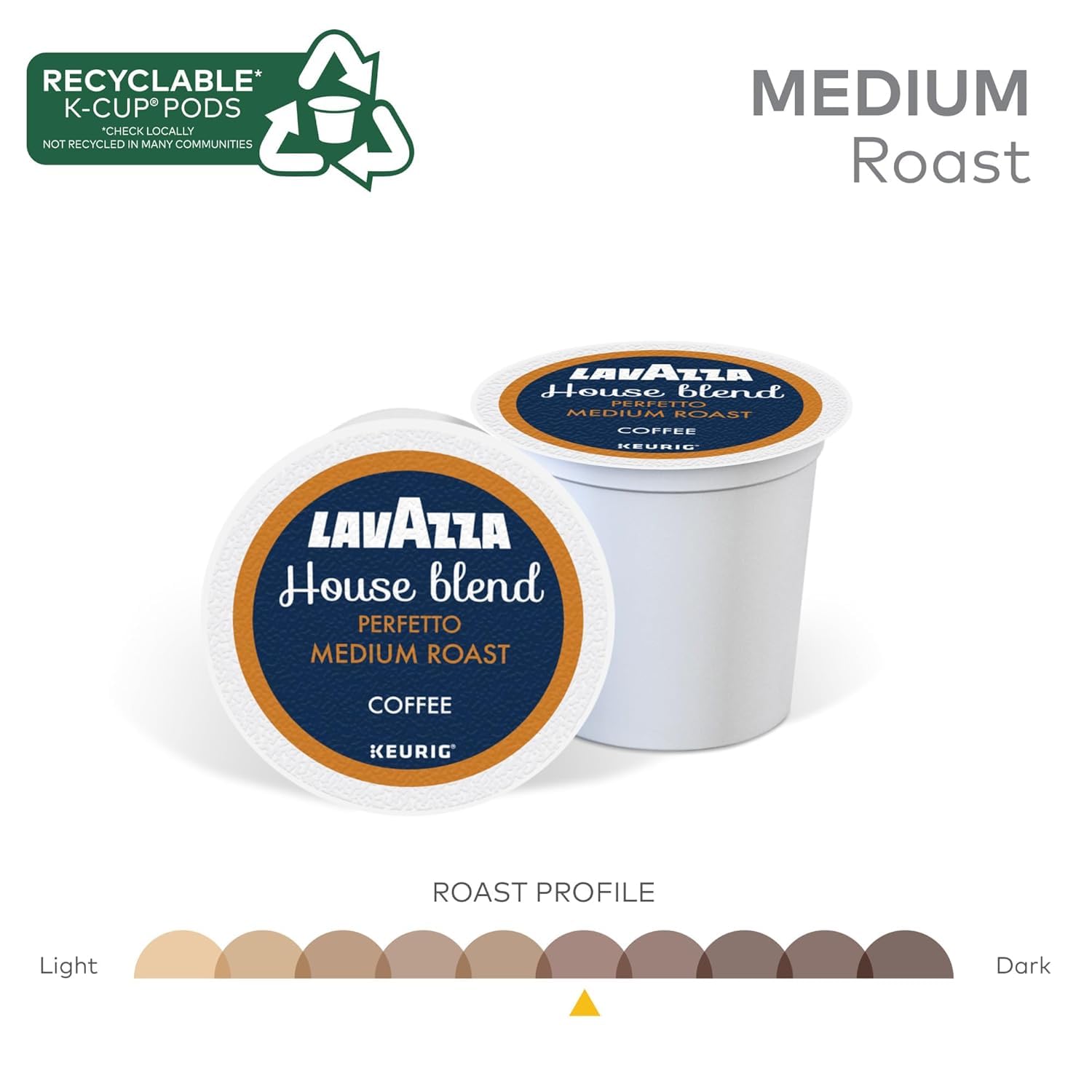 Lavazza Dark Roast Perfetto Coffee K-Cups Pods - 100% Arabica Espresso for Keurig Brewers - Perfect for Office, Home & Morning Coffee Routine