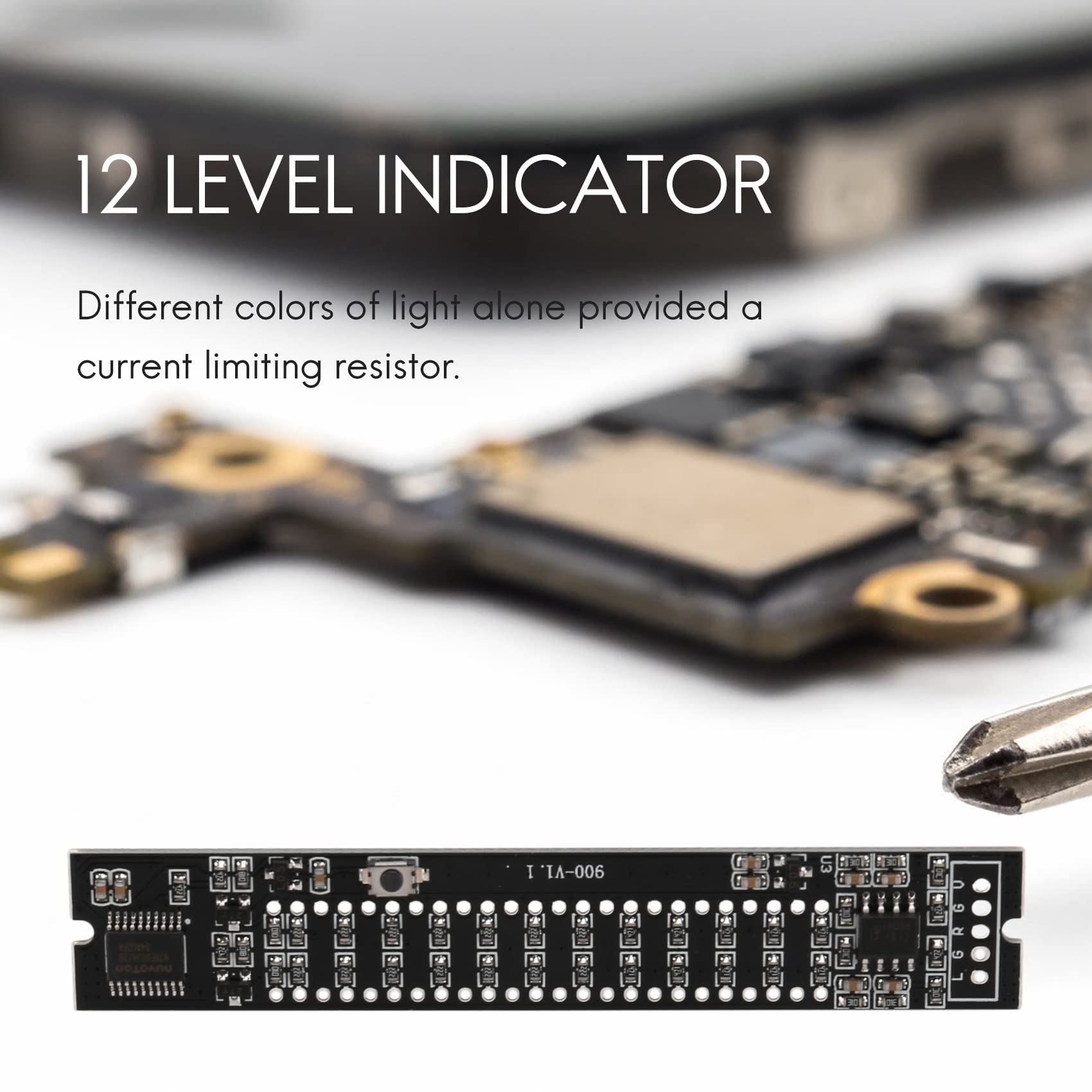 Myhoomowe Mini Dual 12-Level VU Meter Stereo Amplifier Board with Adjustable LED Lights - Perfect for DIY Audio Projects, Home Stereo Systems & Vintage Music Equipment