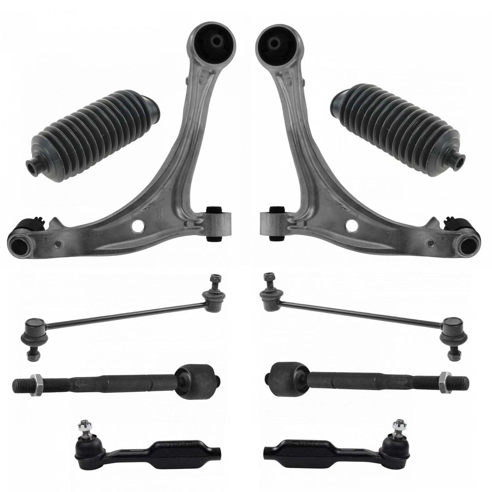 TRQ Front Steering & Suspension Kit for 2007-2009 Honda Odyssey - Control Arm with Ball Joint, Steering Rack & Pinion, Bellow, Sway Bar, Stabilizer Link, Tie Rod - Perfect for Smooth Ride & Enhanced Vehicle Control on Highways & City Roads