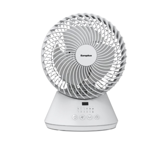 EuropAce EDF5631DWH 6 Inch Deluxe DC Motor Desk Fan - Quiet Cooling for Office, Home & Dorm Room