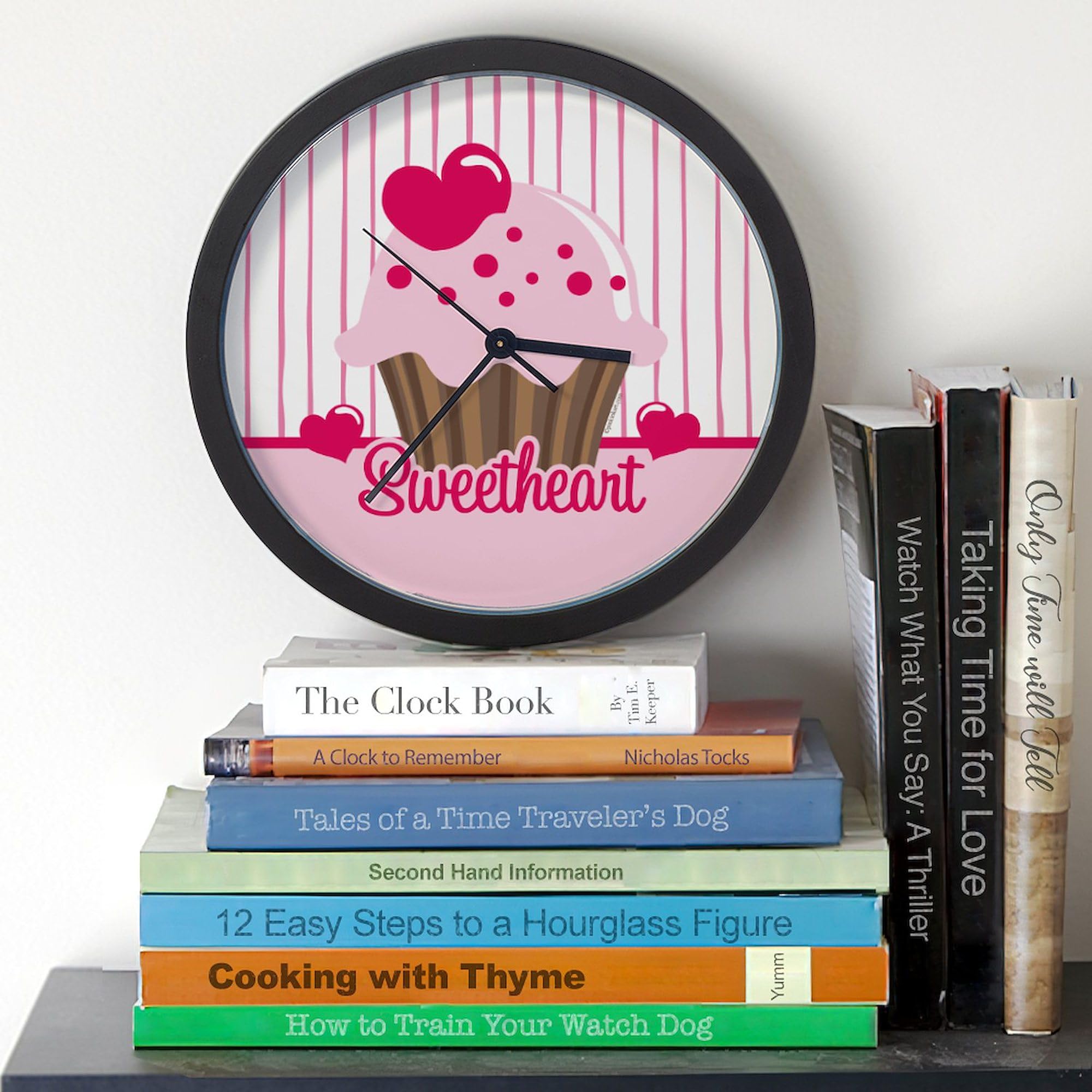 Sweetheart Cupcake 10-Inch Wall Clock - Cute Decor for Living Room, Kitchen, Office | Perfect Gift for Home, Birthday & Housewarming