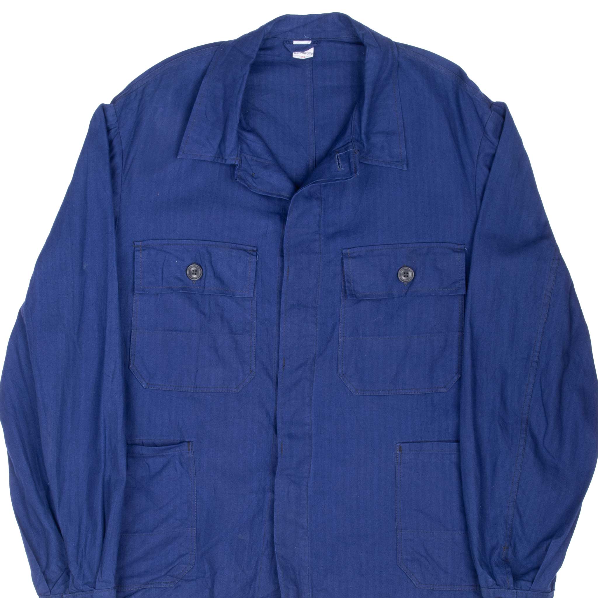 Vintage French Workwear Twill Herringbone HBT Sanfor Jacket 1970s XL - Durable & Stylish Men's Outerwear for Casual & Workwear Fashion