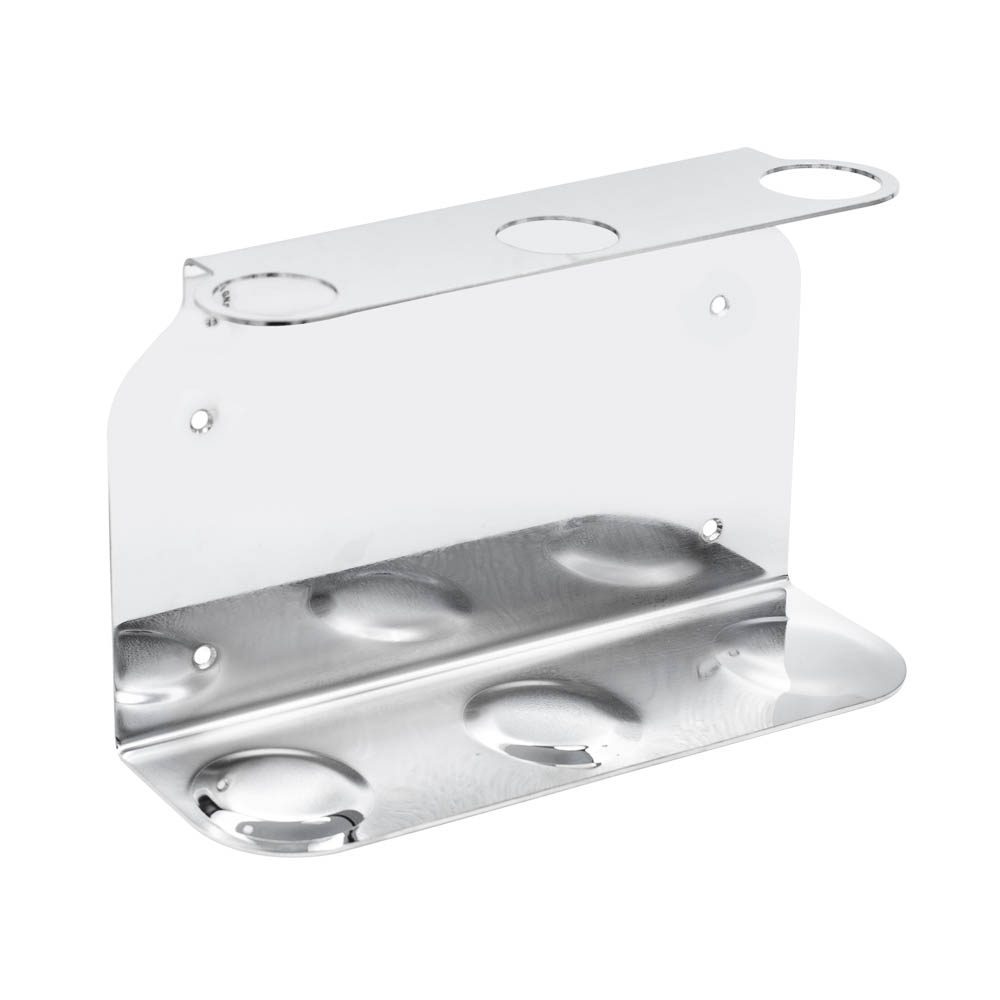 Triple Soap Dispenser Holder - Chrome Finish for Bathroom & Kitchen Organization | Modern Soap Pump Stand for Countertop | Perfect for Home, Office, and Salon Use