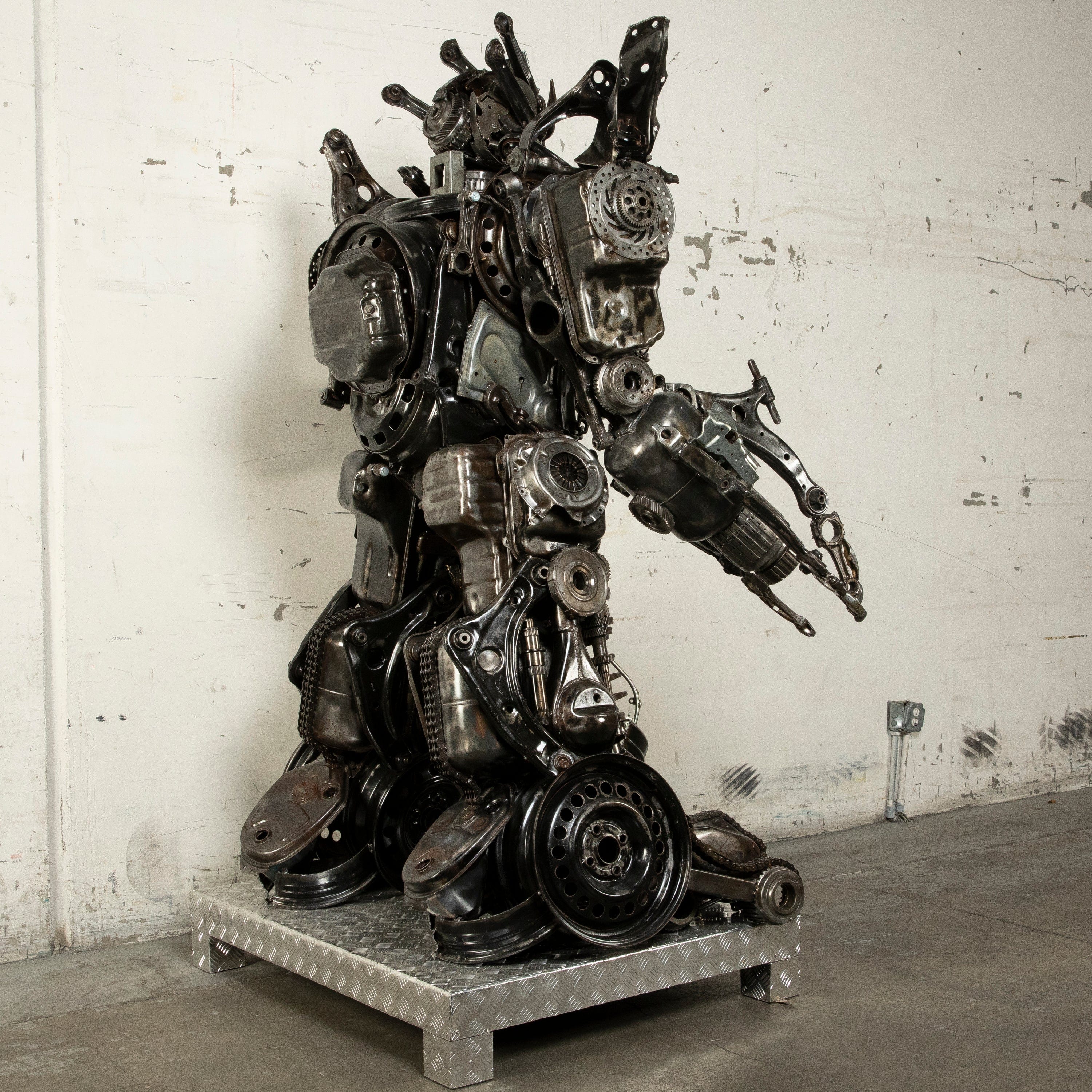 79 Megatron Inspired Recycled Metal Art Sculpture - Transformers Collectible Home Decor for Fans | Perfect for Man Cave, Office Desk & Geek Gift