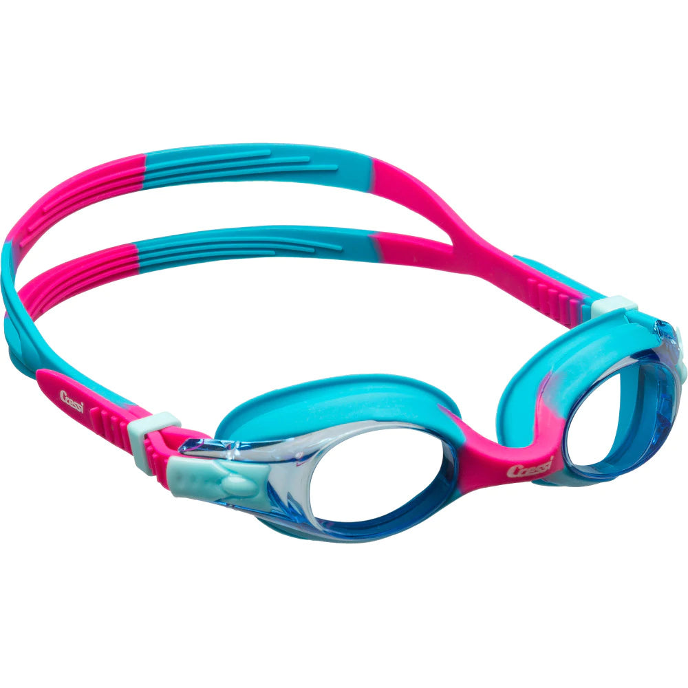 Cressi Dolphin 2.0 Snorkel Set - Lightweight & Comfortable Snorkeling Gear for Adults & Kids - Perfect for Pool, Beach & Ocean Adventures (Azure/Pink)