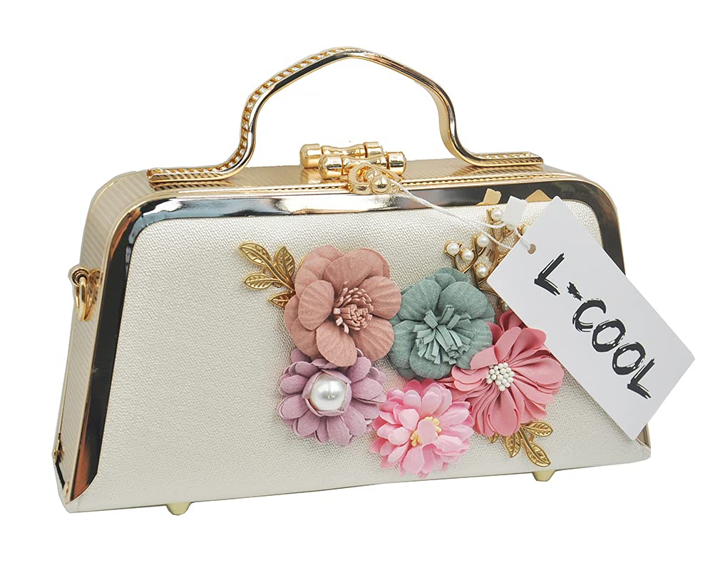 Vintage Floral Women's Retro Shoulder Bag Clutch Purse - Elegant Wedding Evening Handbag for Parties, Date Nights & Special Occasions