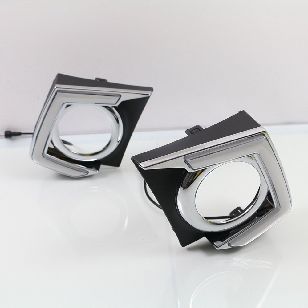 Mitsubishi L200 Triton LED Daytime Running Lights DRL (2015-2019) - 6000K White LED Front Bumper Lights - Perfect for Off-Roading & Night Driving Safety