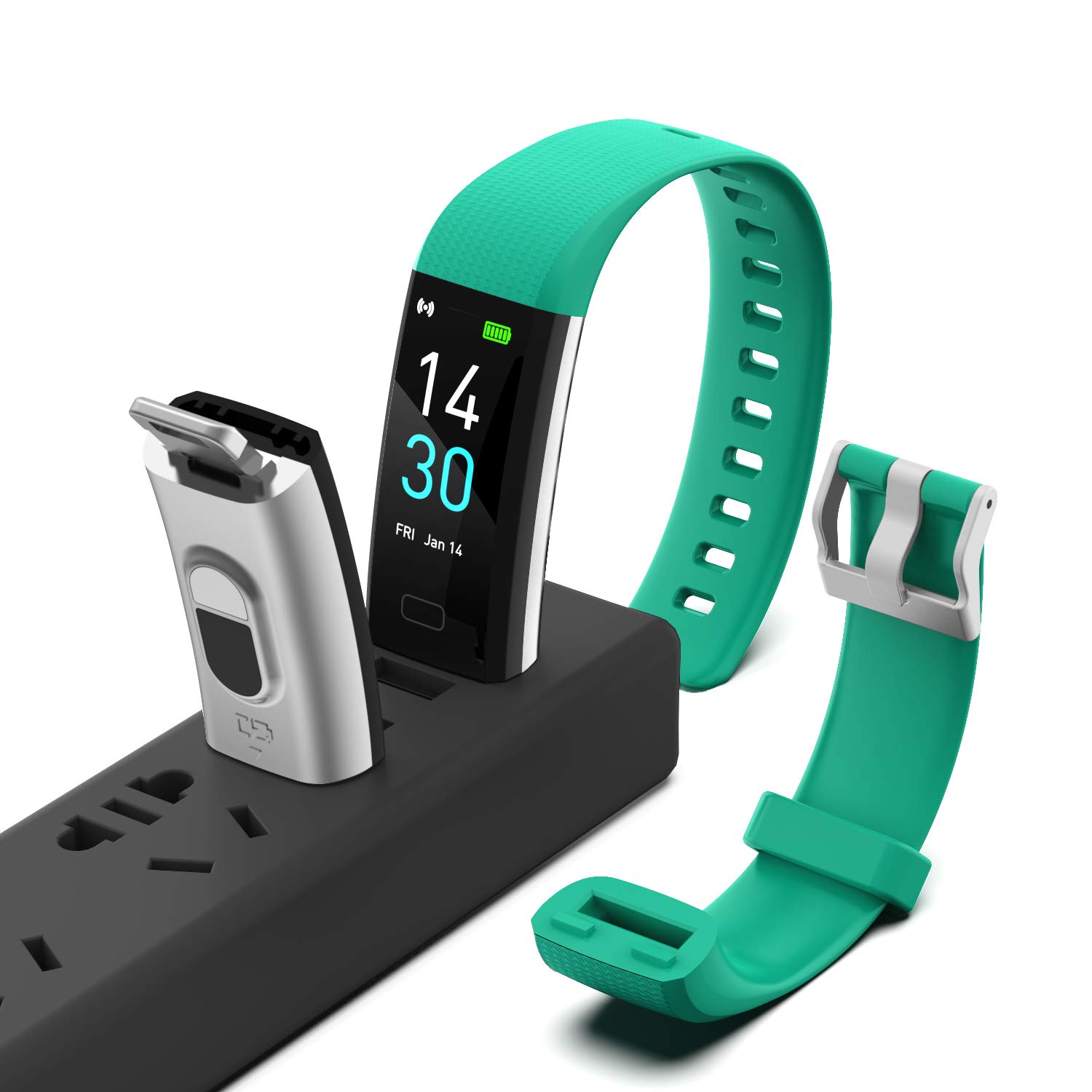 **ENGERWALL Fitness Tracker with Heart Rate Monitor, Step Counter, Calorie & Sleep Tracking - IP68 Waterproof Activity Tracker, Pedometer Watch for Women, Men & Kids - Perfect for Running, Gym & Daily Health Monitoring**