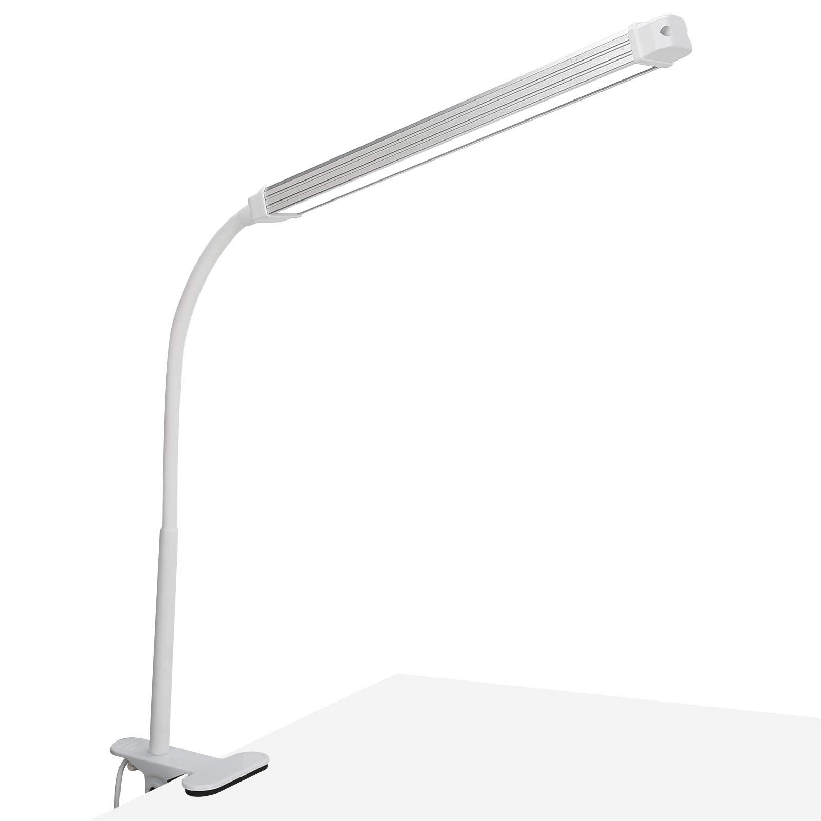 Adjustable LED Desk Lamp with Clamp - USB Powered Eyecare Light with 3 Color Modes, One-Touch Control Gooseneck Task Light for Reading, Working, Nail Art & Tattoo - Perfect for Home Office, Study & Beauty Salon