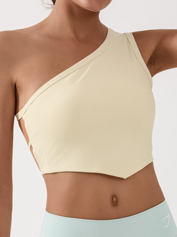 ZASUWA Women's Cross Back Sports Bra with Chest Pads - High Support Workout Top for Running, Yoga & Gym Fitness